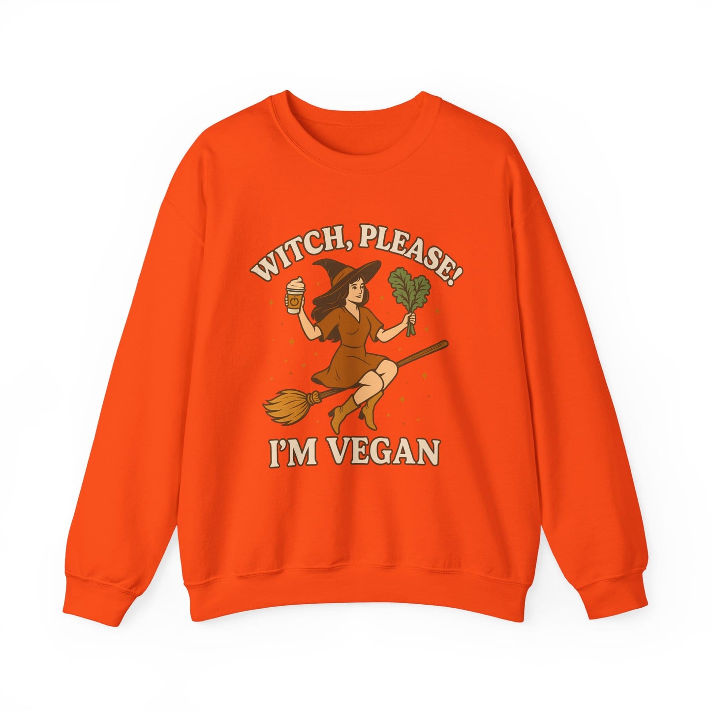 Witch, Please! I’m Vegan  - Halloween Crewneck Sweatshirt