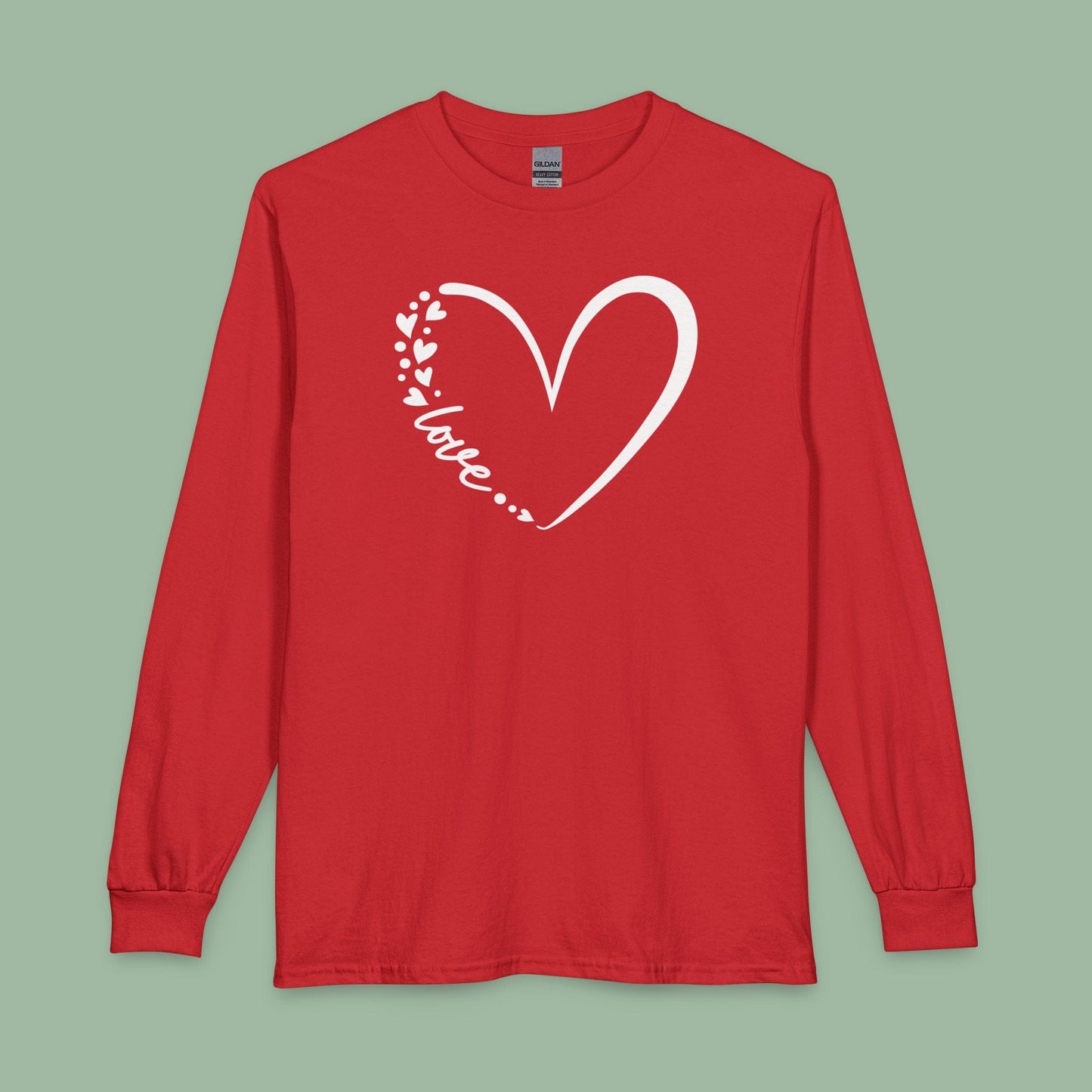 Minimalist Heart Love Tee – Vegan Valentine’s Long Sleeve Shirt | Ethical & Sweet Style