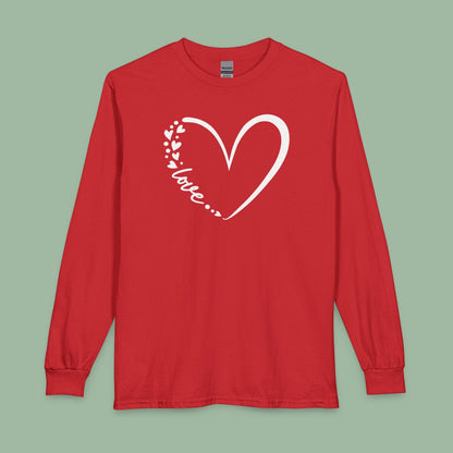 Minimalist Heart Love Tee – Vegan Valentine’s Long Sleeve Shirt | Ethical & Sweet Style