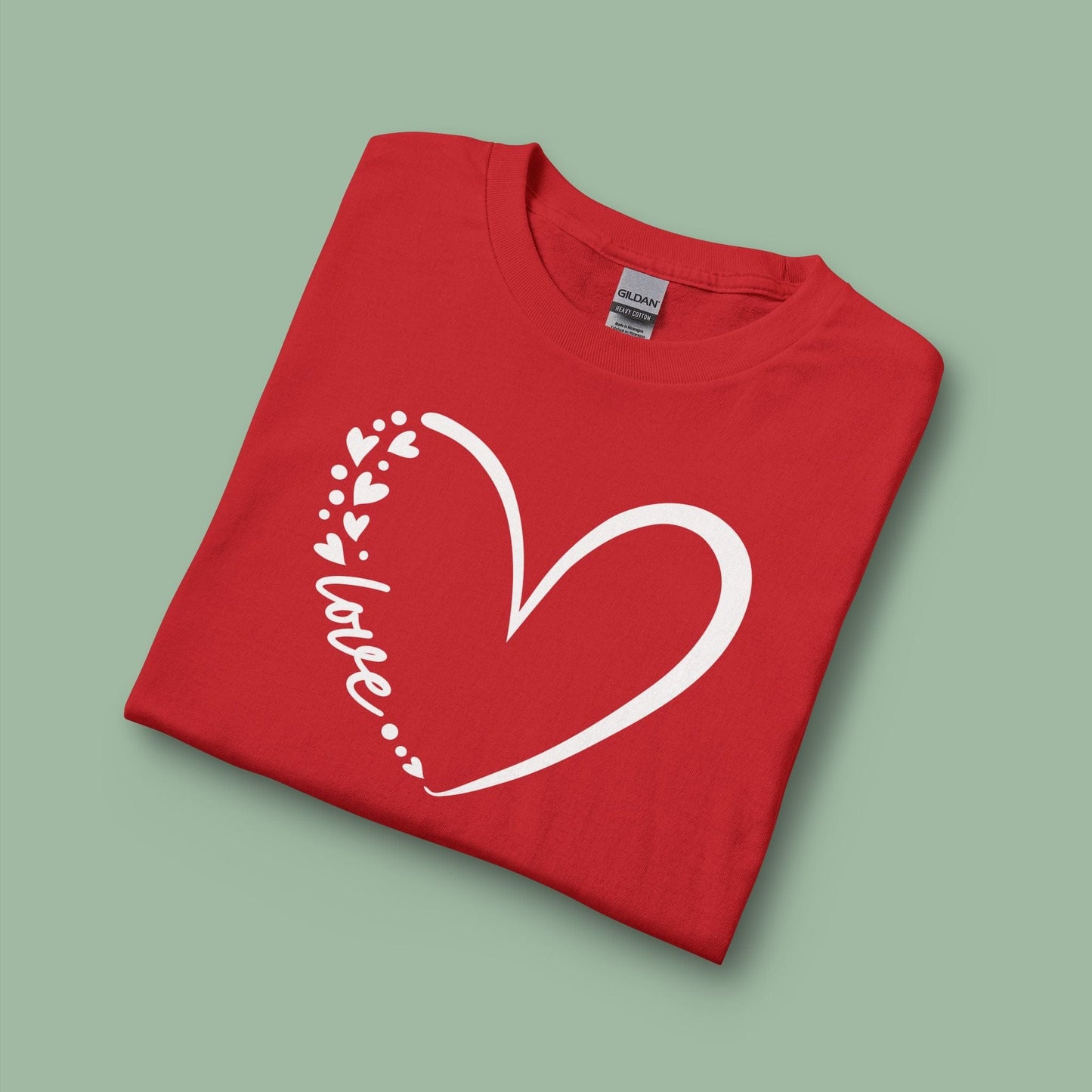Minimalist Heart Love Tee – Vegan Valentine’s Long Sleeve Shirt | Ethical & Sweet Style