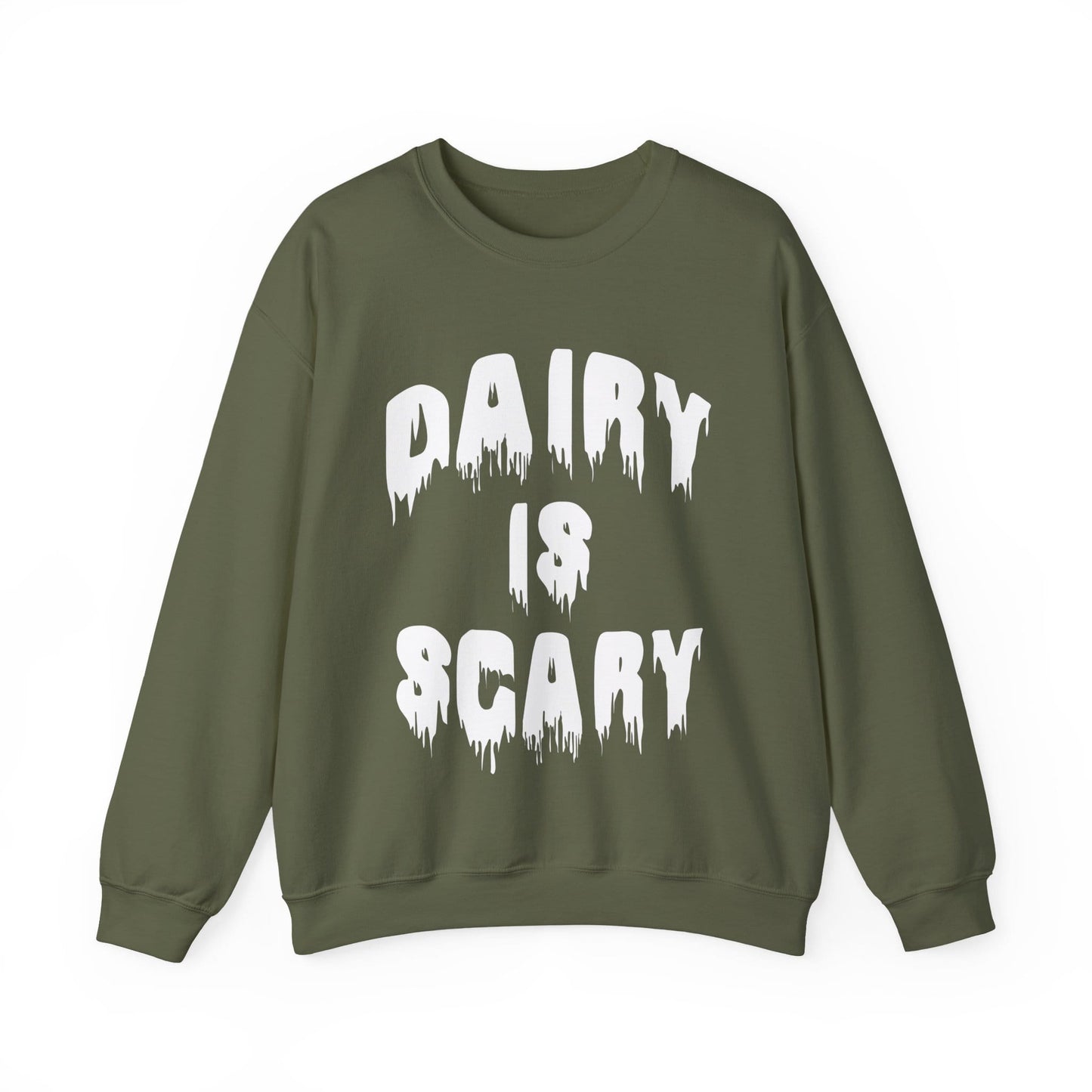 Dairy Is Scary Sweatshirt – Halloween Vegan/Anti-Dairy Crewneck