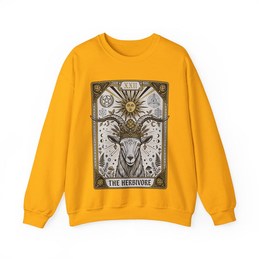 Herbivore - Tarot  Unisex Crewneck Sweatshirt — Mystical Goat Illustration