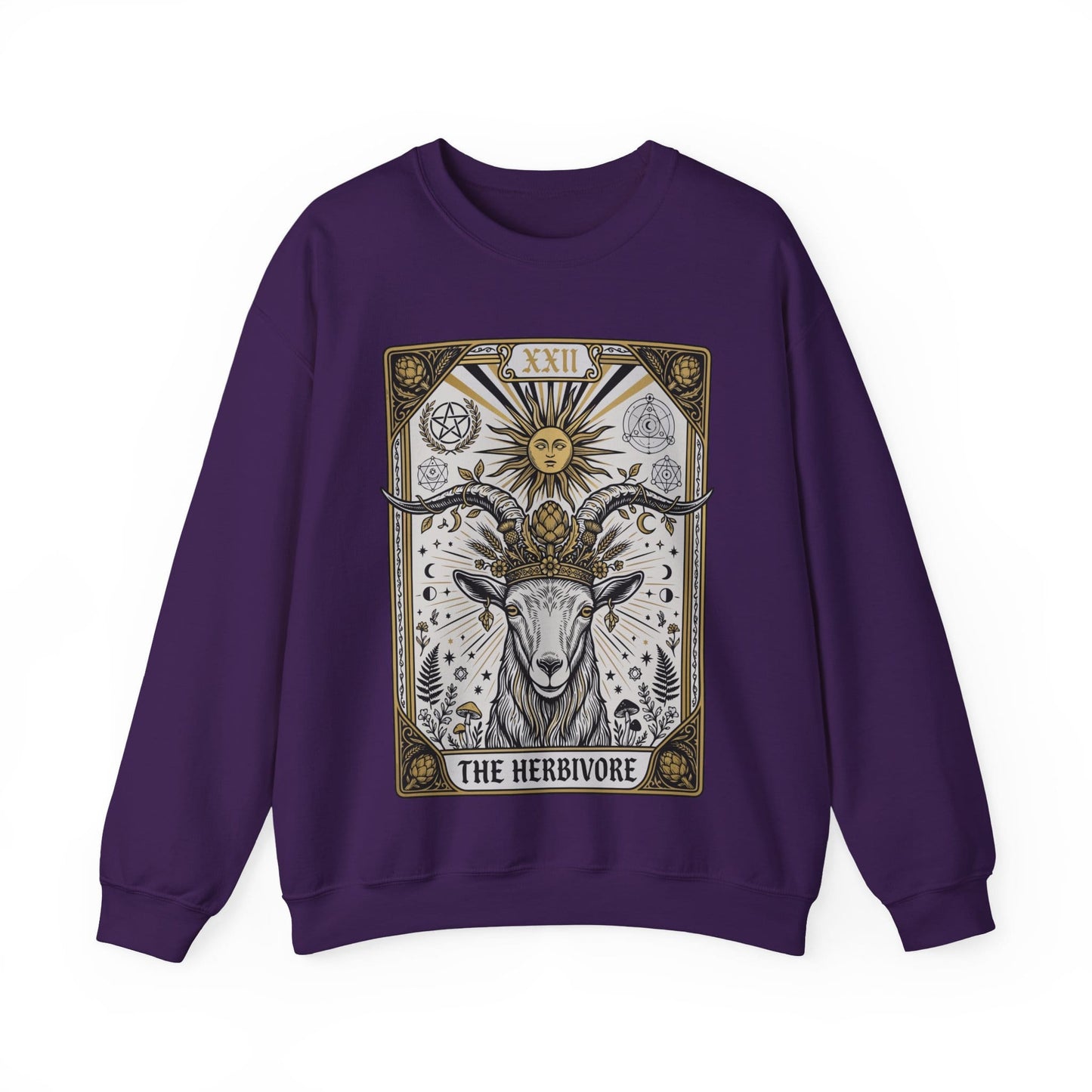 Herbivore - Tarot  Unisex Crewneck Sweatshirt — Mystical Goat Illustration