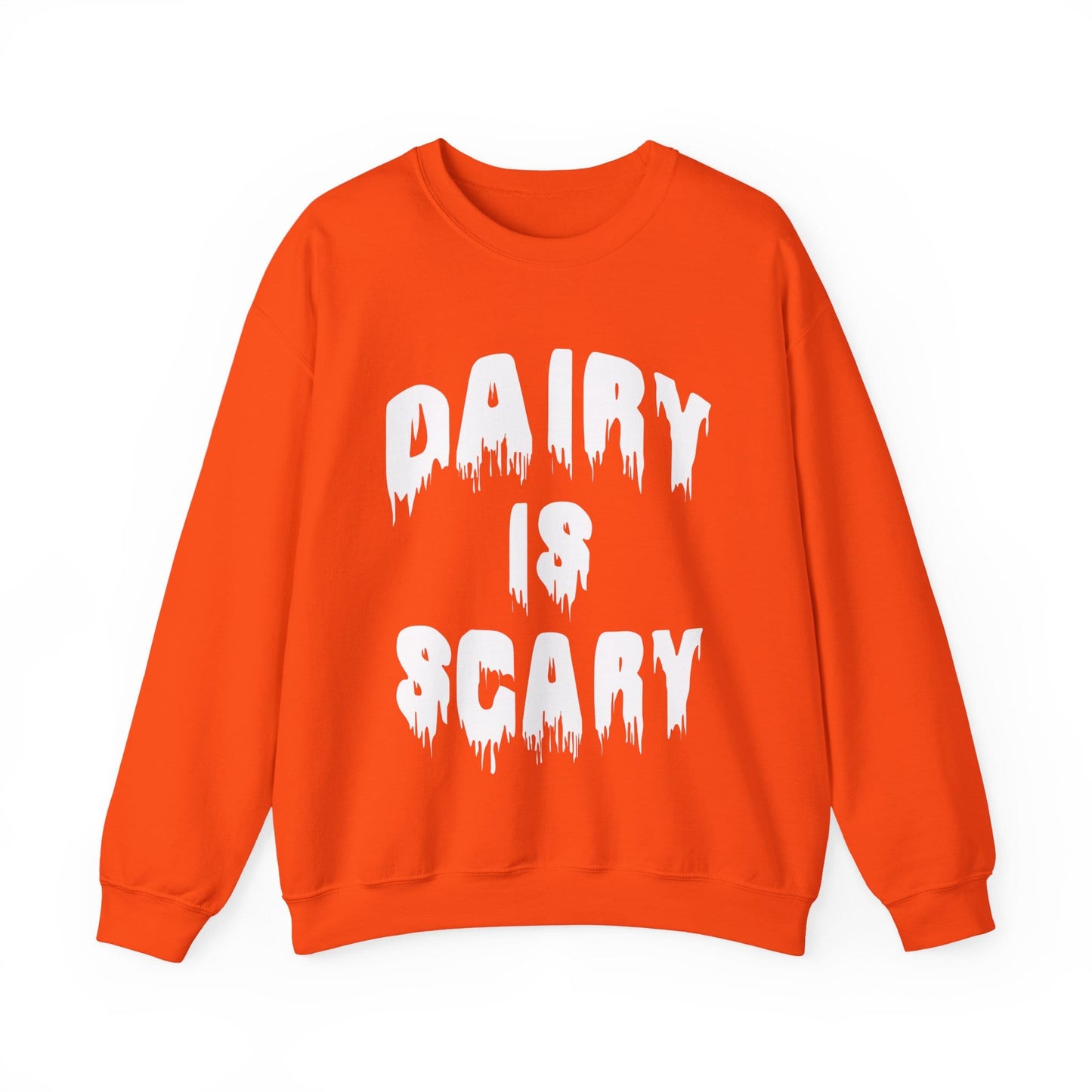 Dairy Is Scary Sweatshirt – Halloween Vegan/Anti-Dairy Crewneck