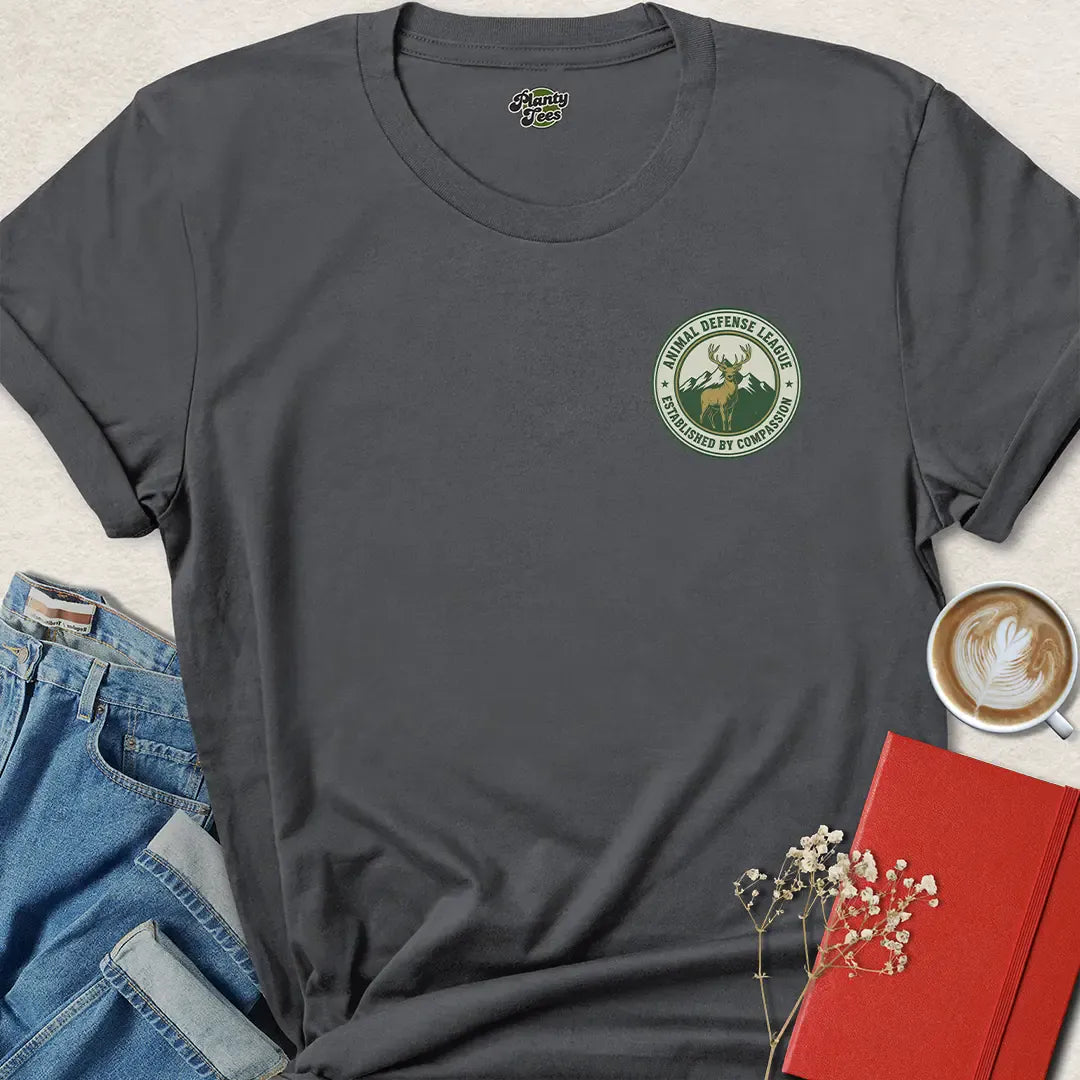 Animal Defense League Shirt – Ethical Badge Tee for Compassionate Activists