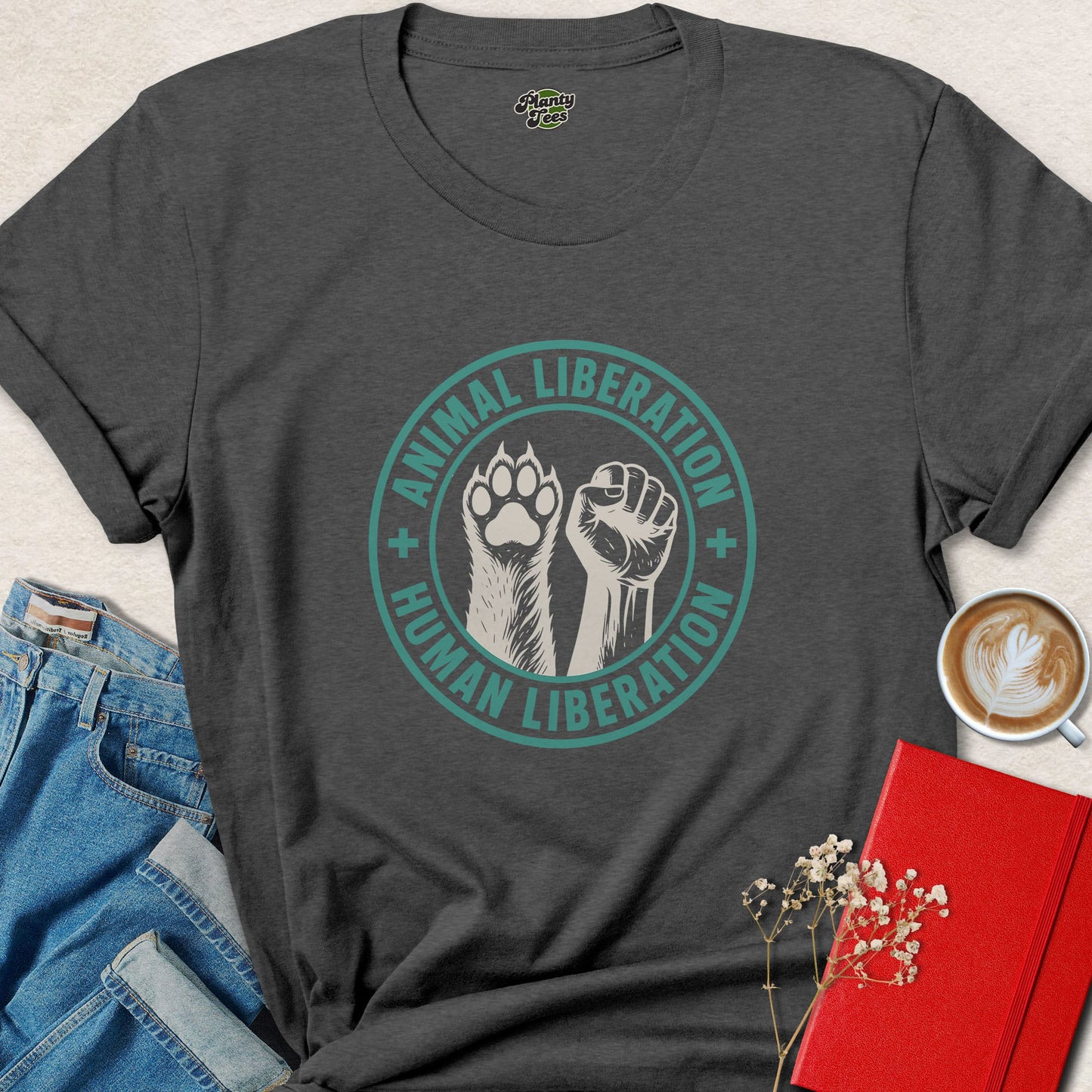Animal Liberation Human Rights Vegan Activist Shirt