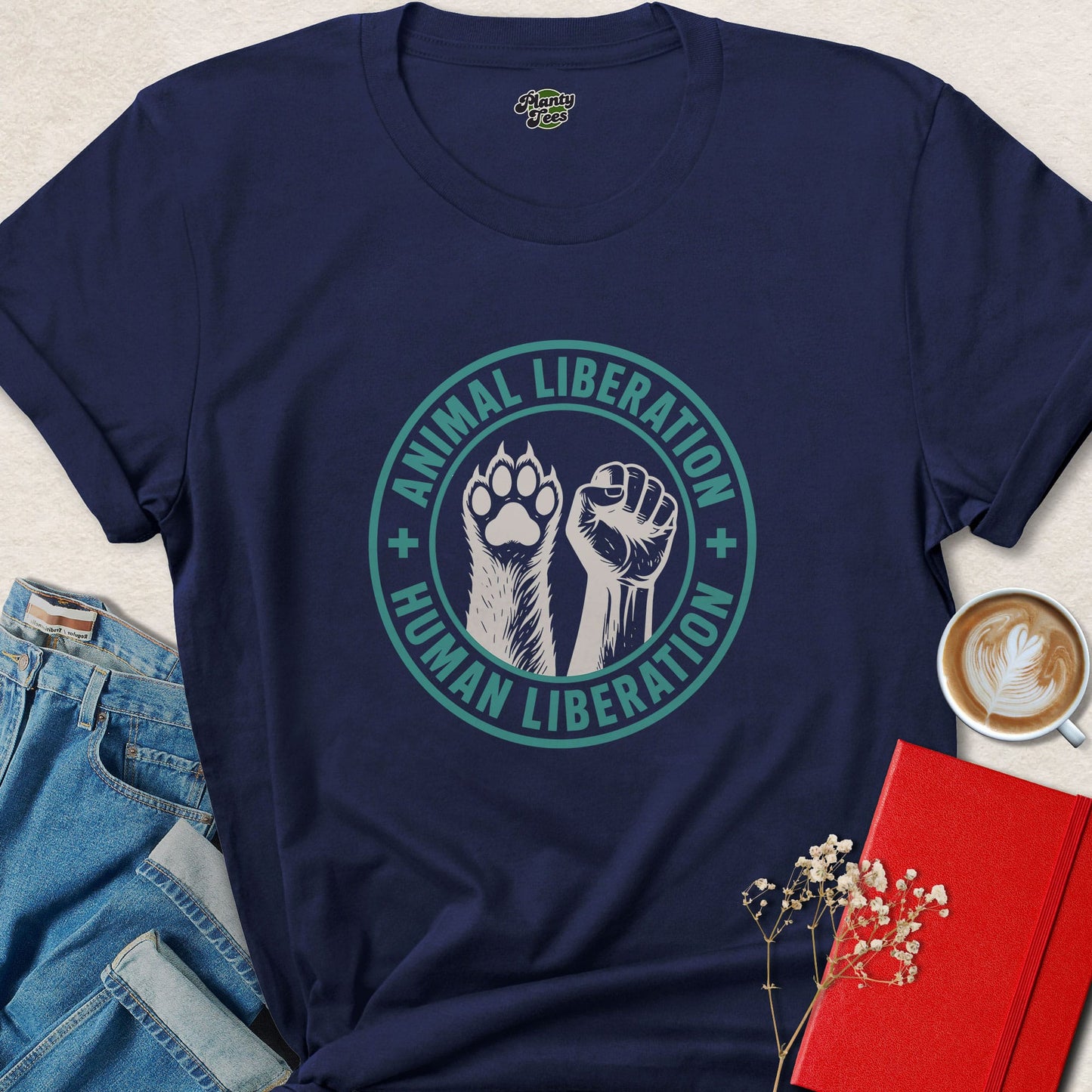 Animal Liberation Human Rights Vegan Activist Shirt