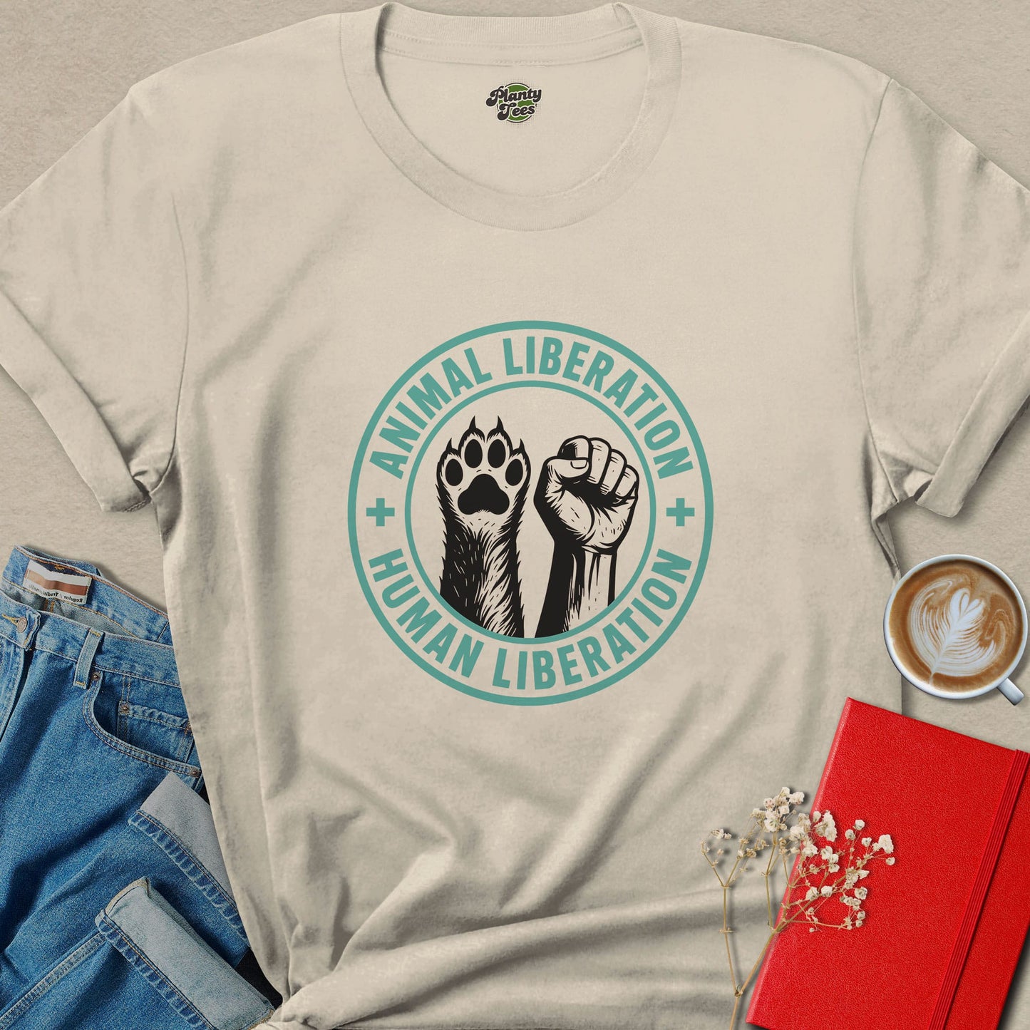 Animal Liberation Human Rights Vegan Activist Shirt