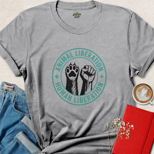 Animal Liberation Human Rights Vegan Activist Shirt