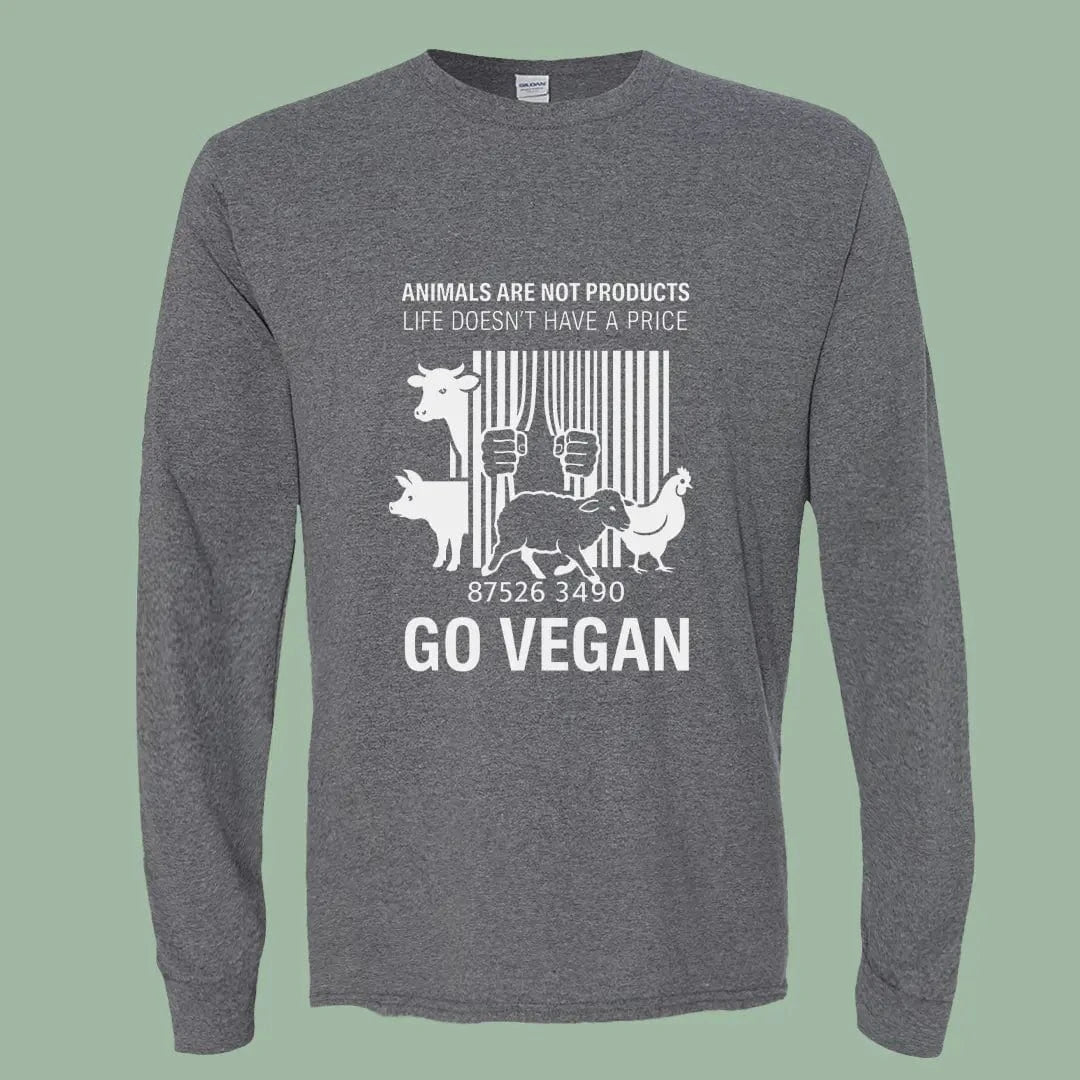 Animals Are Not Products Shirt – Go Vegan Activist Long Sleeve