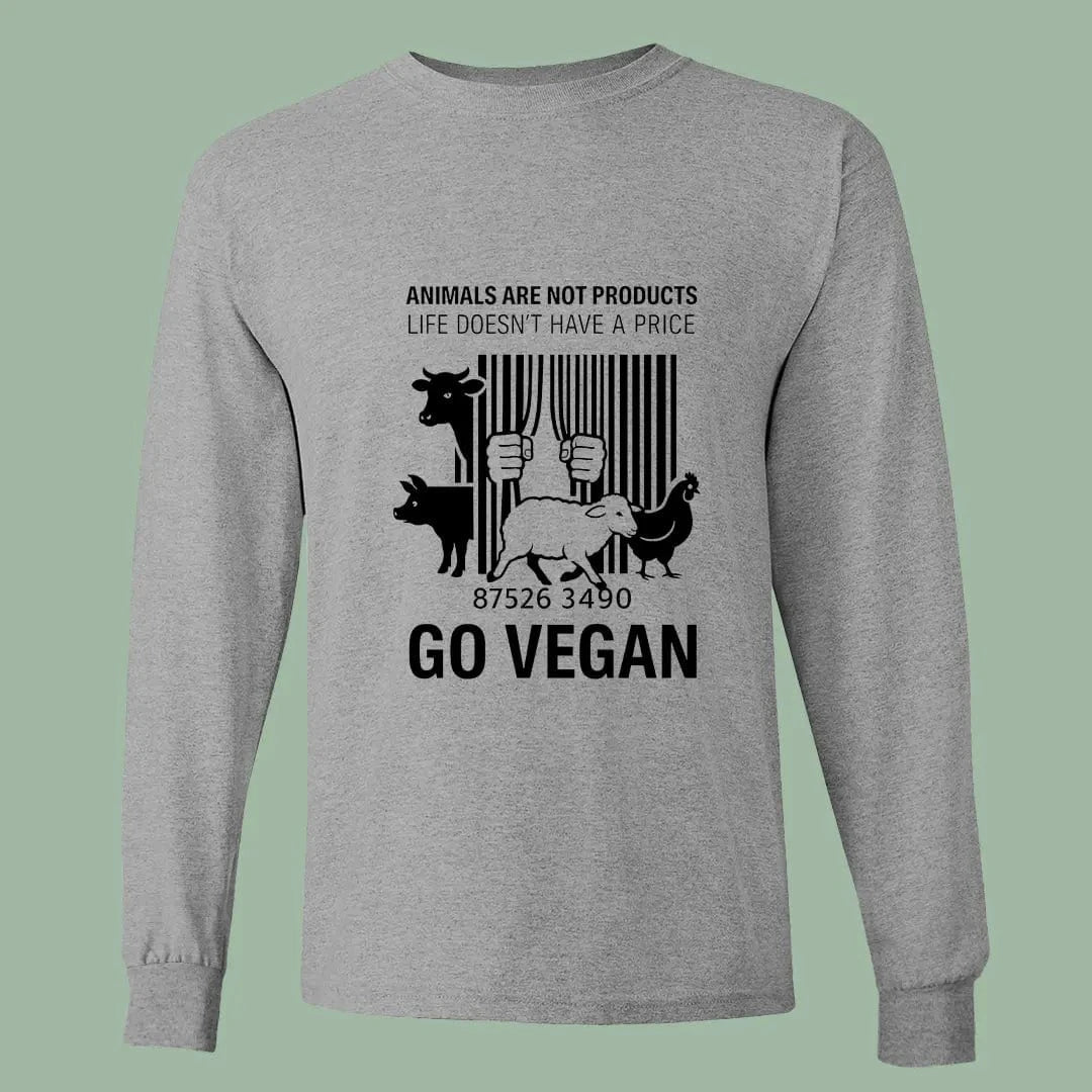 Animals Are Not Products Shirt – Go Vegan Activist Long Sleeve