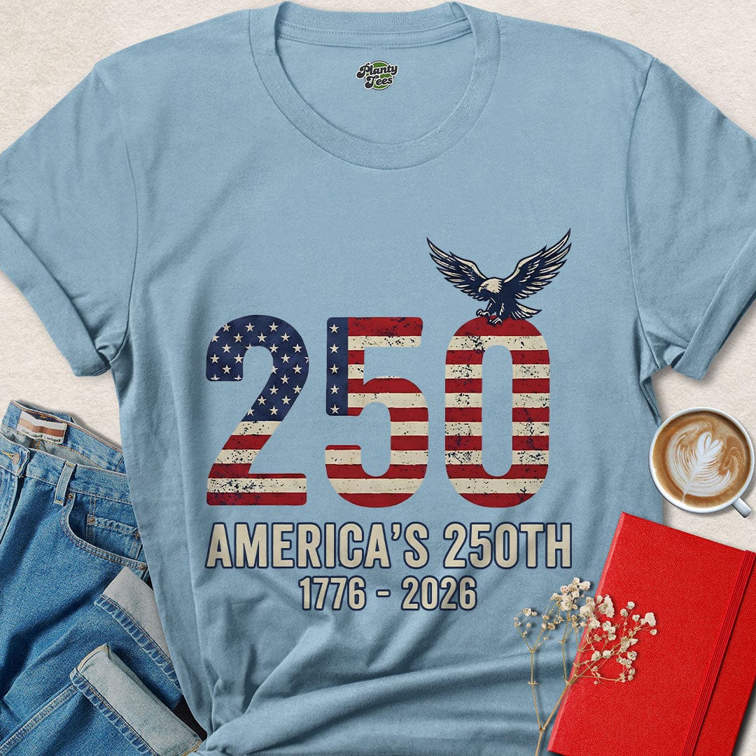 Patriotic 250th Anniversary T-Shirt – Celebrate America 1776–2026 | Shop Bold USA Pride Tee Now