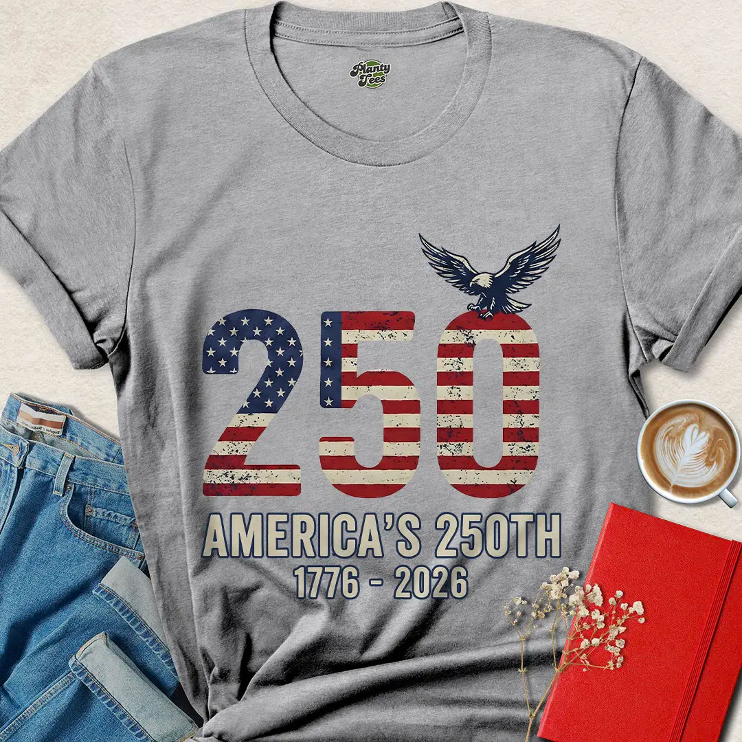 Patriotic 250th Anniversary T-Shirt – Celebrate America 1776–2026 | Shop Bold USA Pride Tee Now