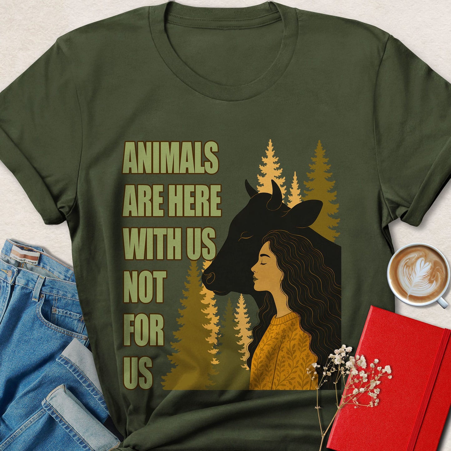Animals Are Here With Us Not For Us T-Shirt
