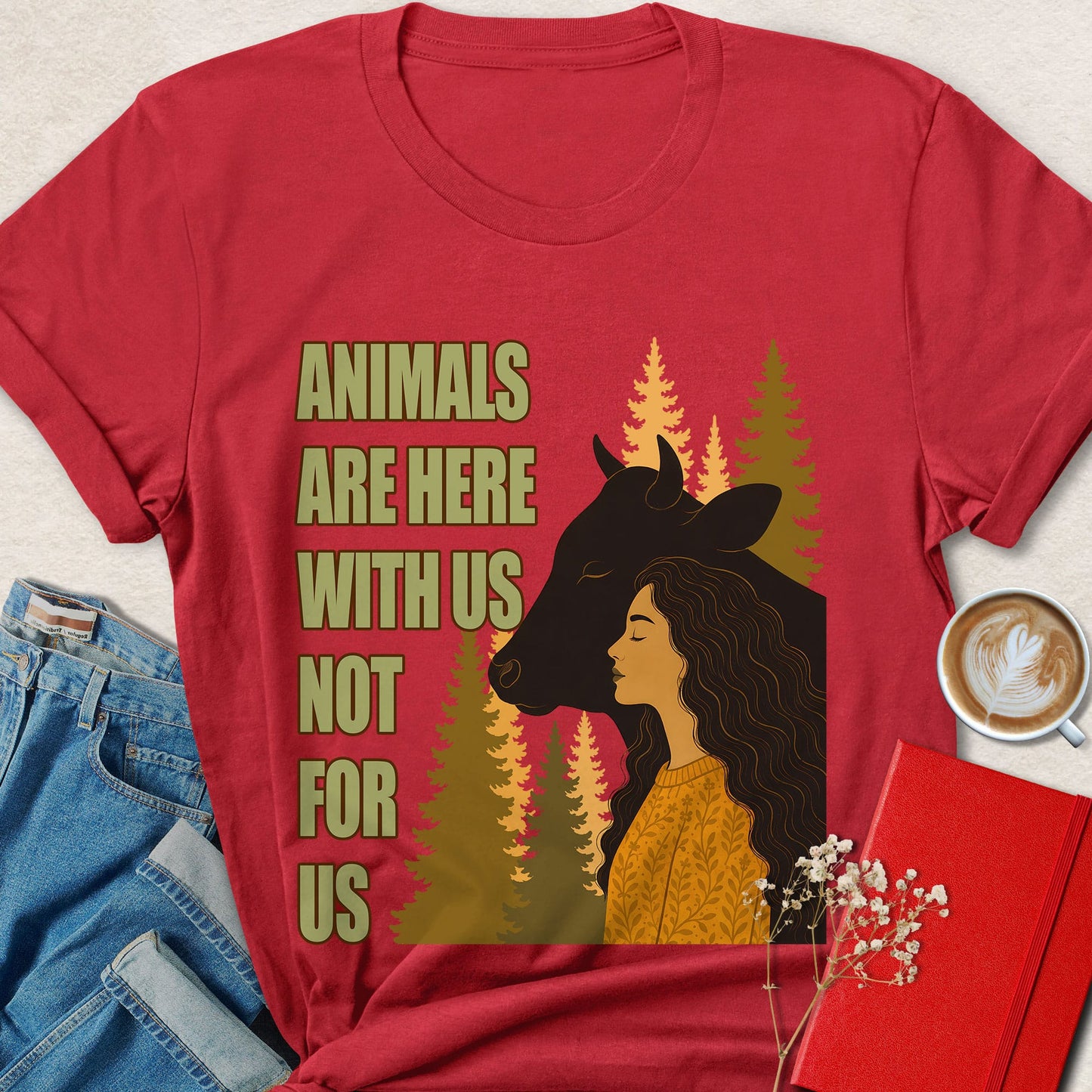 Animals Are Here With Us Not For Us T-Shirt
