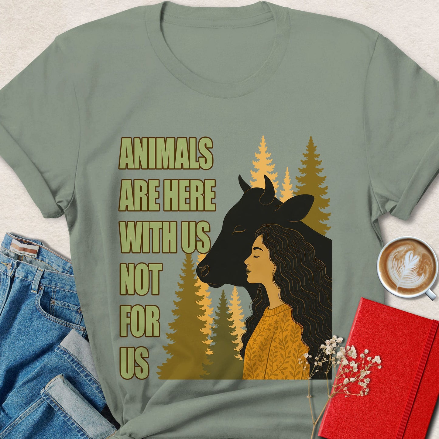 Animals Are Here With Us Not For Us T-Shirt
