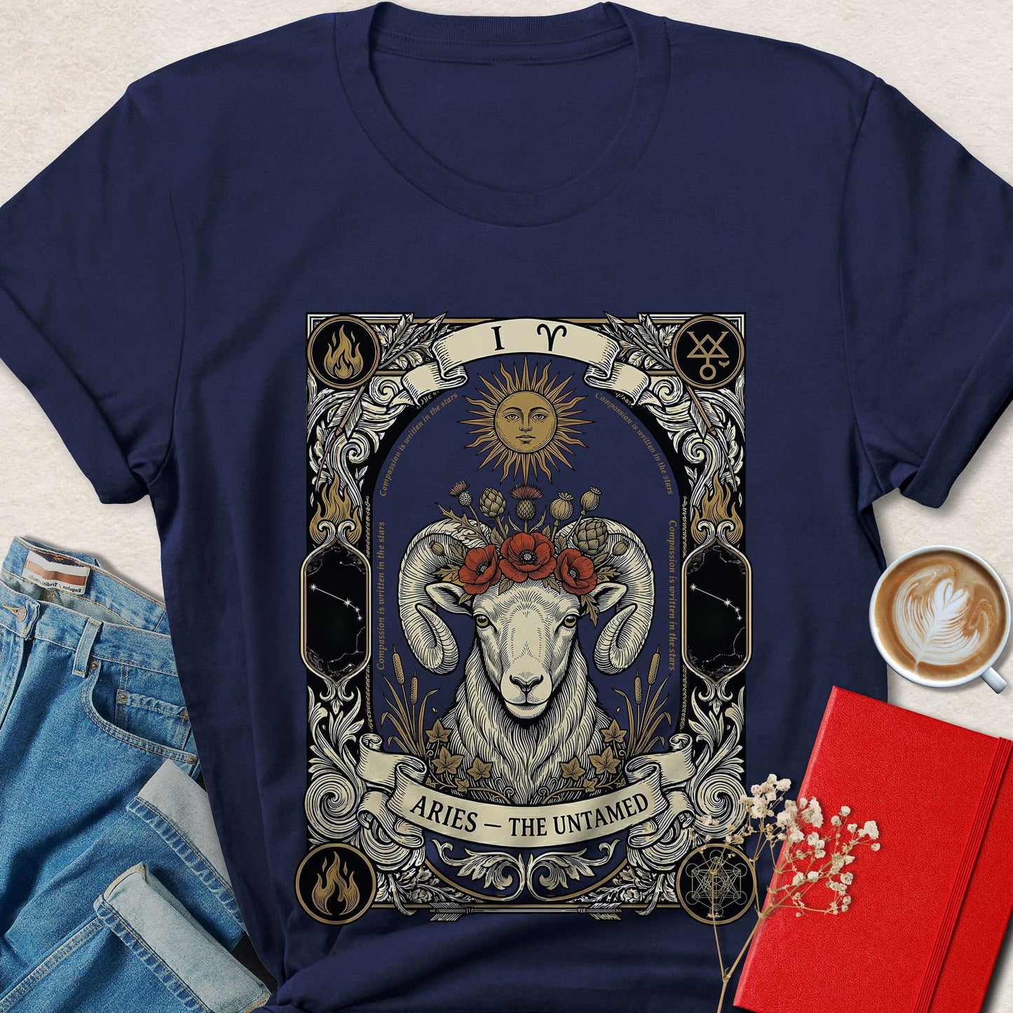 Aries Zodiac Vegan Shirt Animal Rights Astrology Tee