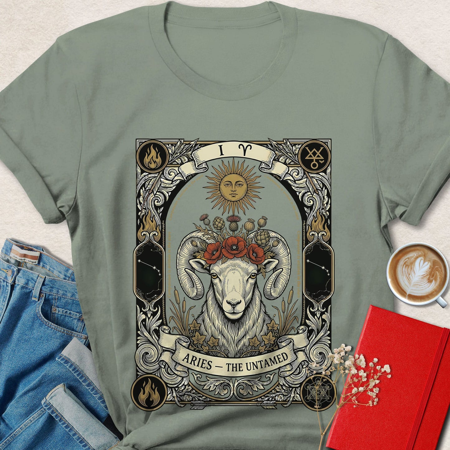 Aries Zodiac Vegan Shirt Animal Rights Astrology Tee