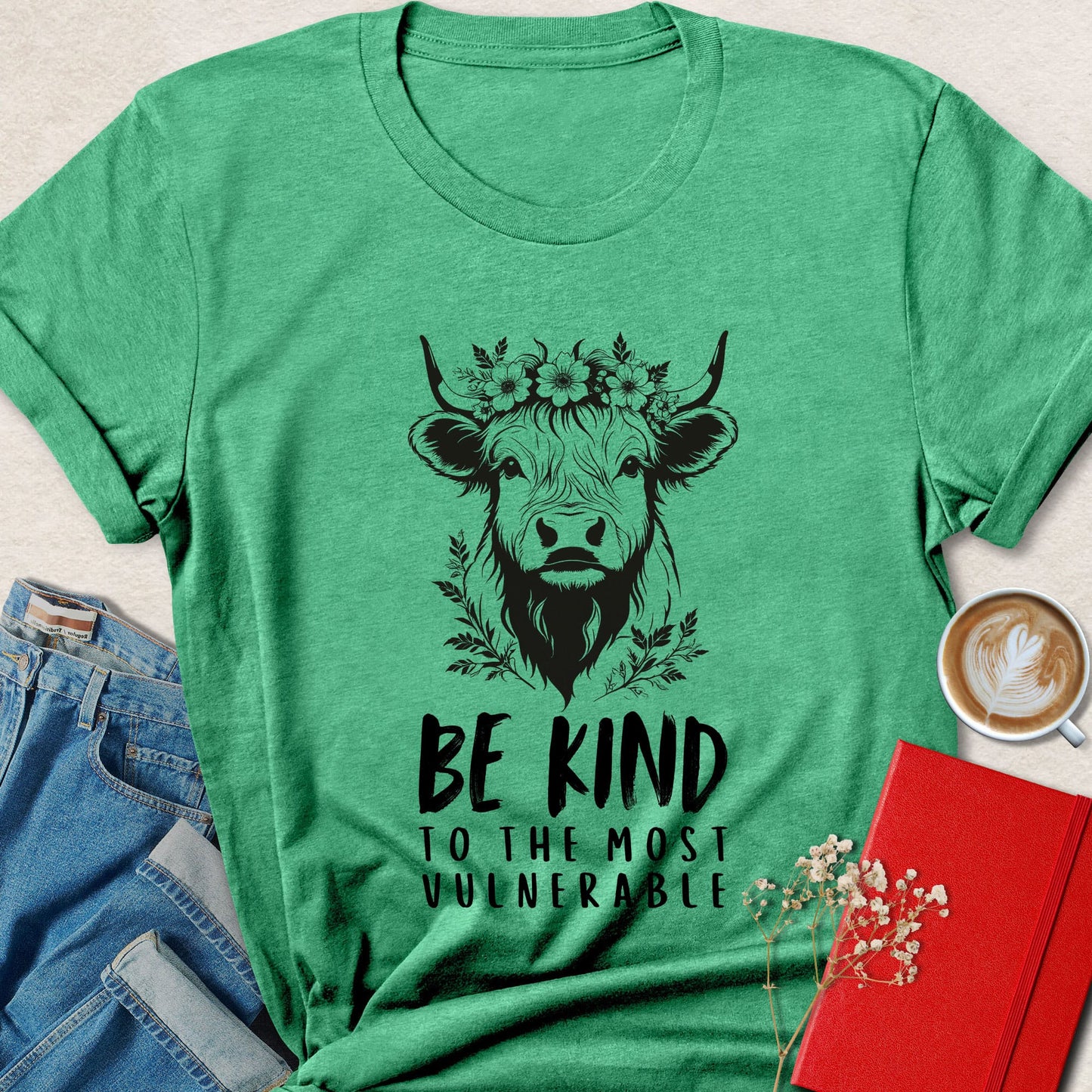 Be Kind To The Most Vulnerable Vegan Cow Graphic Tee