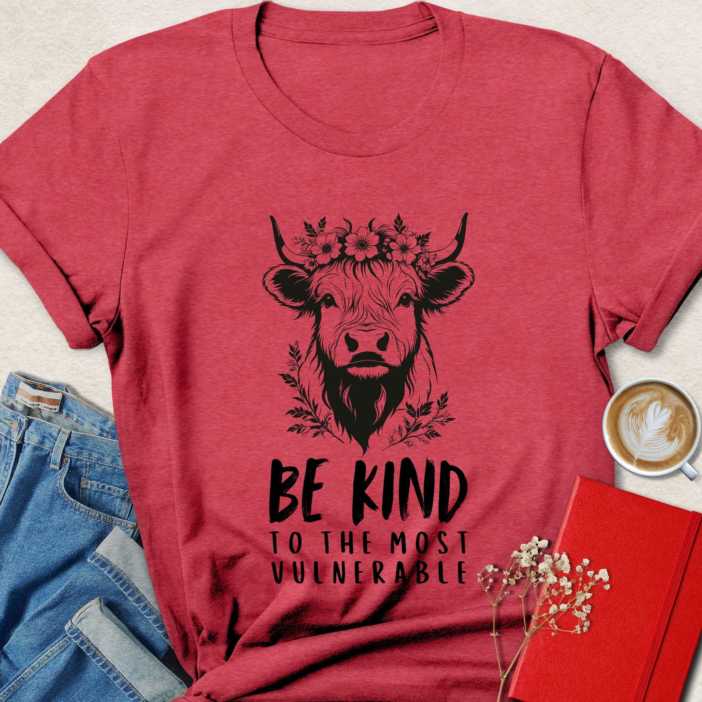 Be Kind To The Most Vulnerable Vegan Cow Graphic Tee