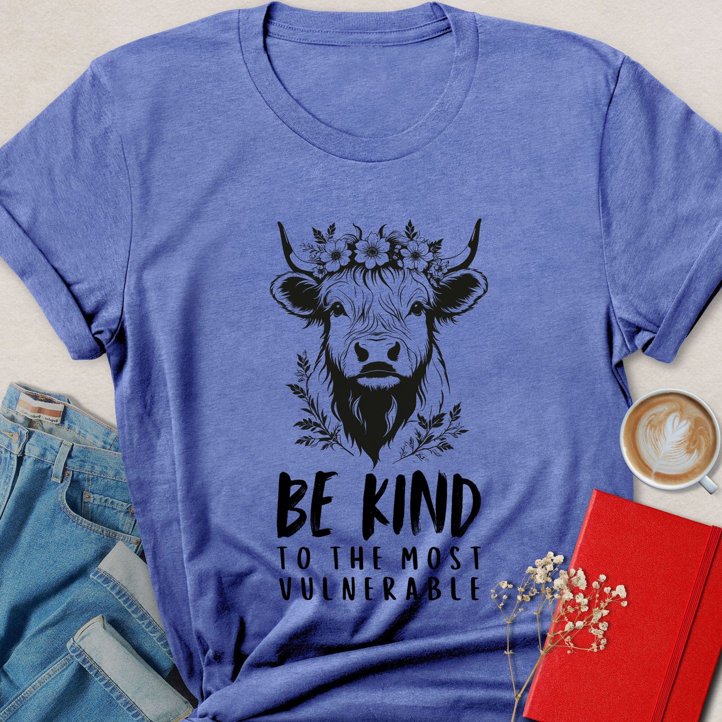 Be Kind To The Most Vulnerable Vegan Cow Graphic Tee