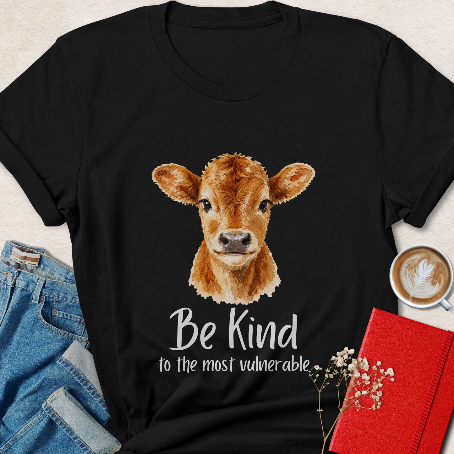 Be Kind To The Most Vulnerable Vegan Calf Graphic Tee