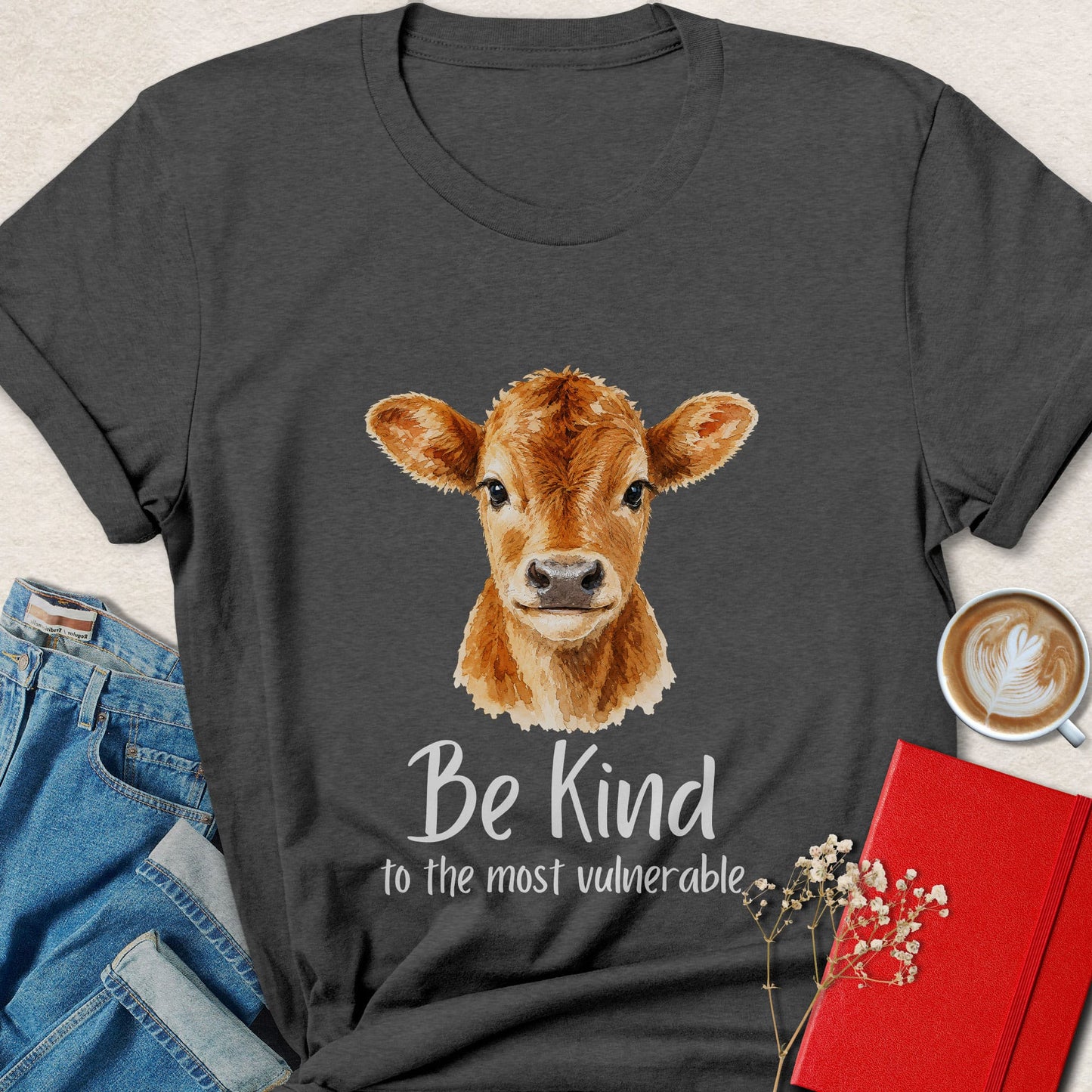 Be Kind To The Most Vulnerable Vegan Calf Graphic Tee
