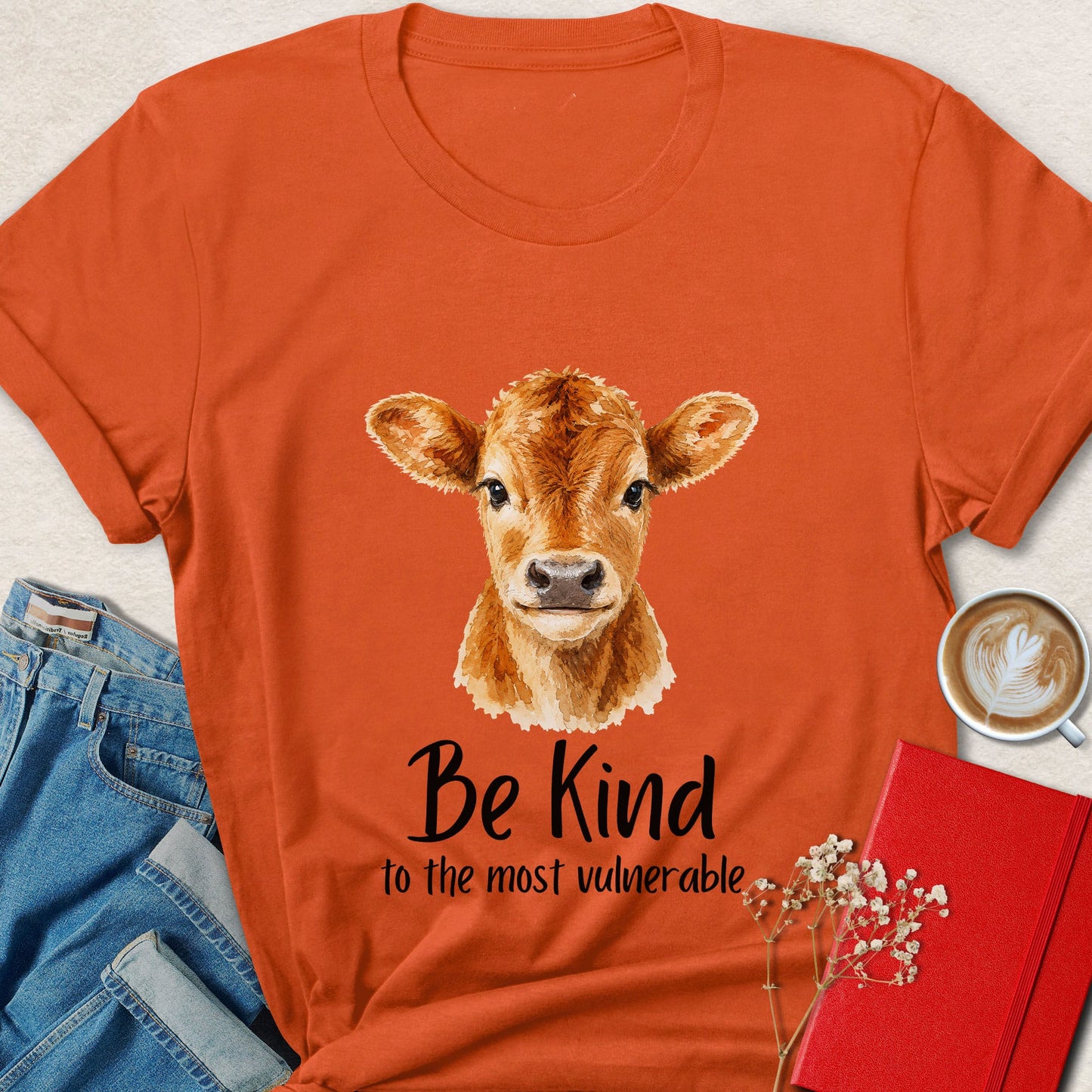 Be Kind To The Most Vulnerable Vegan Calf Graphic Tee