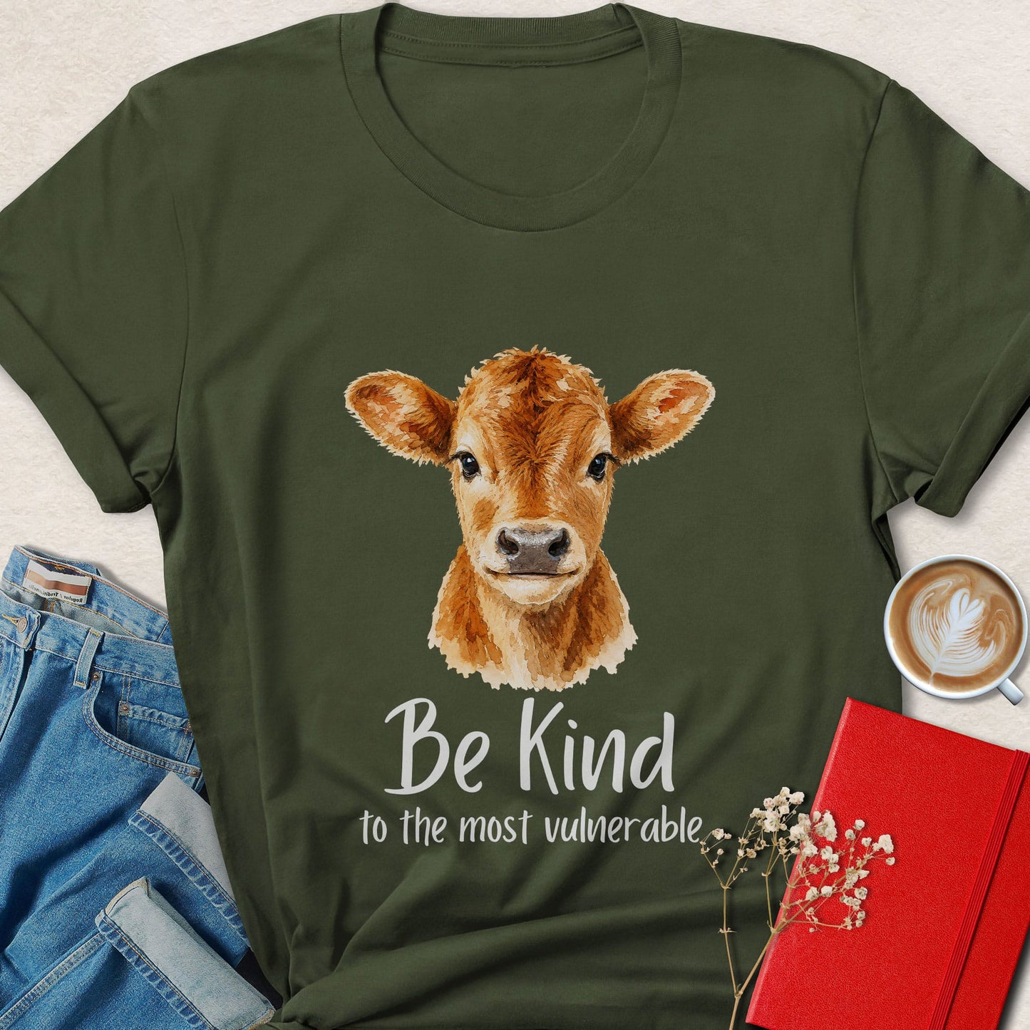 Be Kind To The Most Vulnerable Vegan Calf Graphic Tee