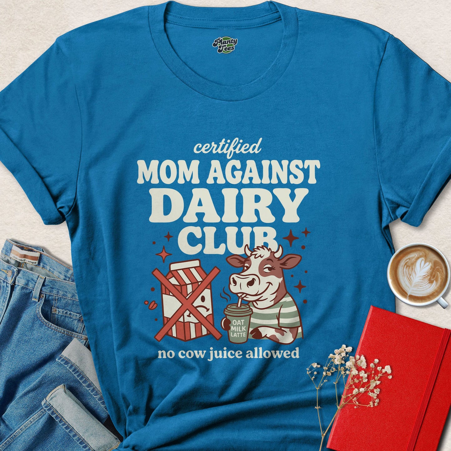 Certified Mom Against Dairy Club Shirt Vegan Mom Lifestyle Tee