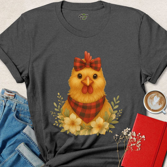 Chicken with Bow T-Shirt