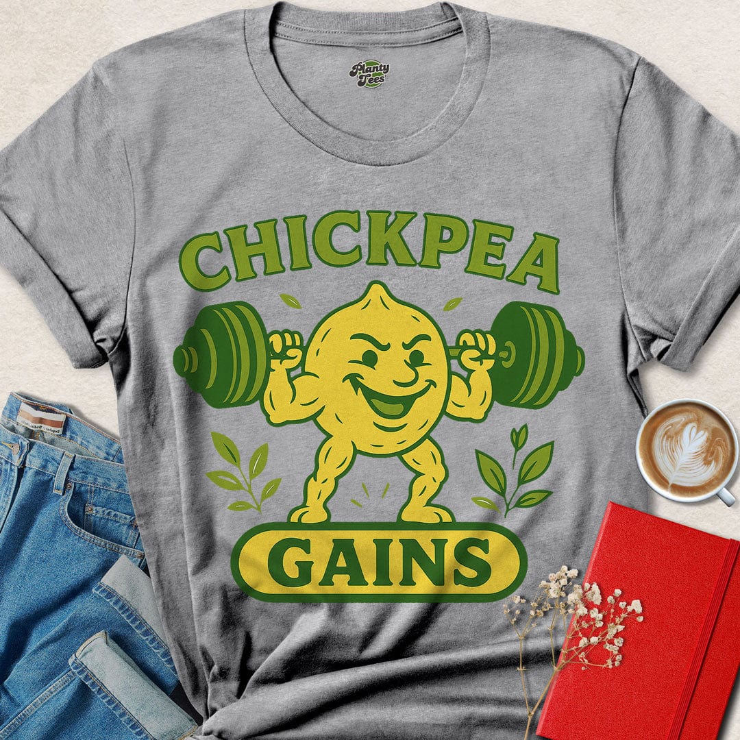 Chickpea Gains Weightlifter T-Shirt