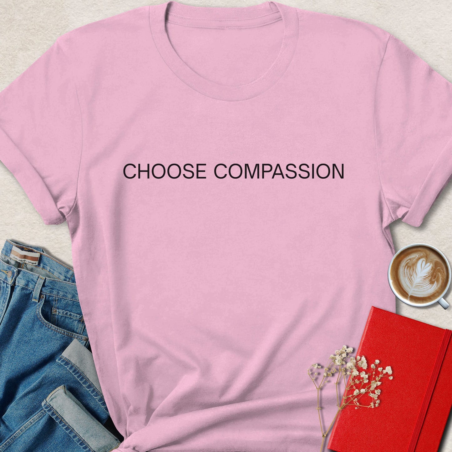 Minimalist Choose Compassion Vegan T-Shirt