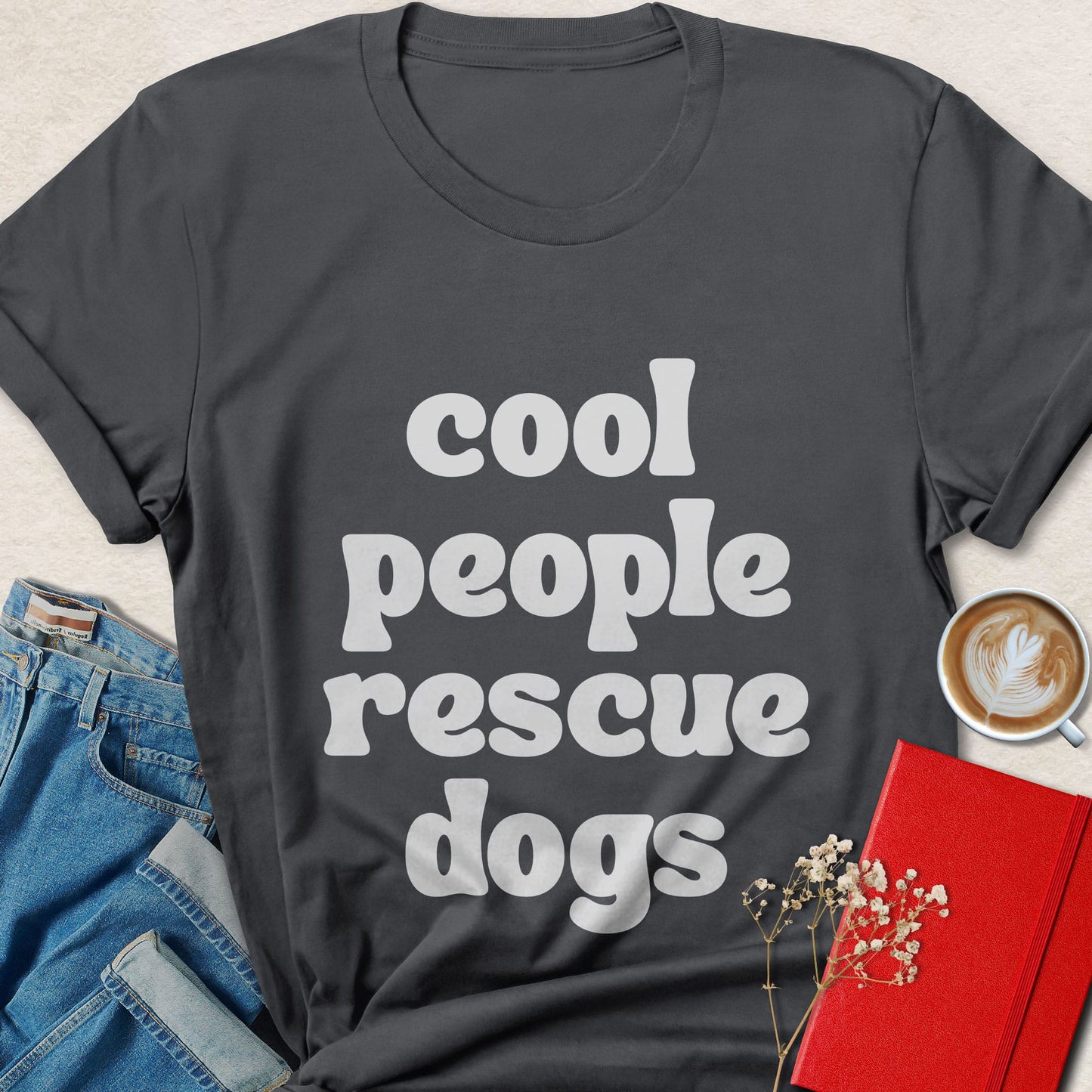 Cool People Rescue Dogs Shirt | Funny Rescue Dog Tee