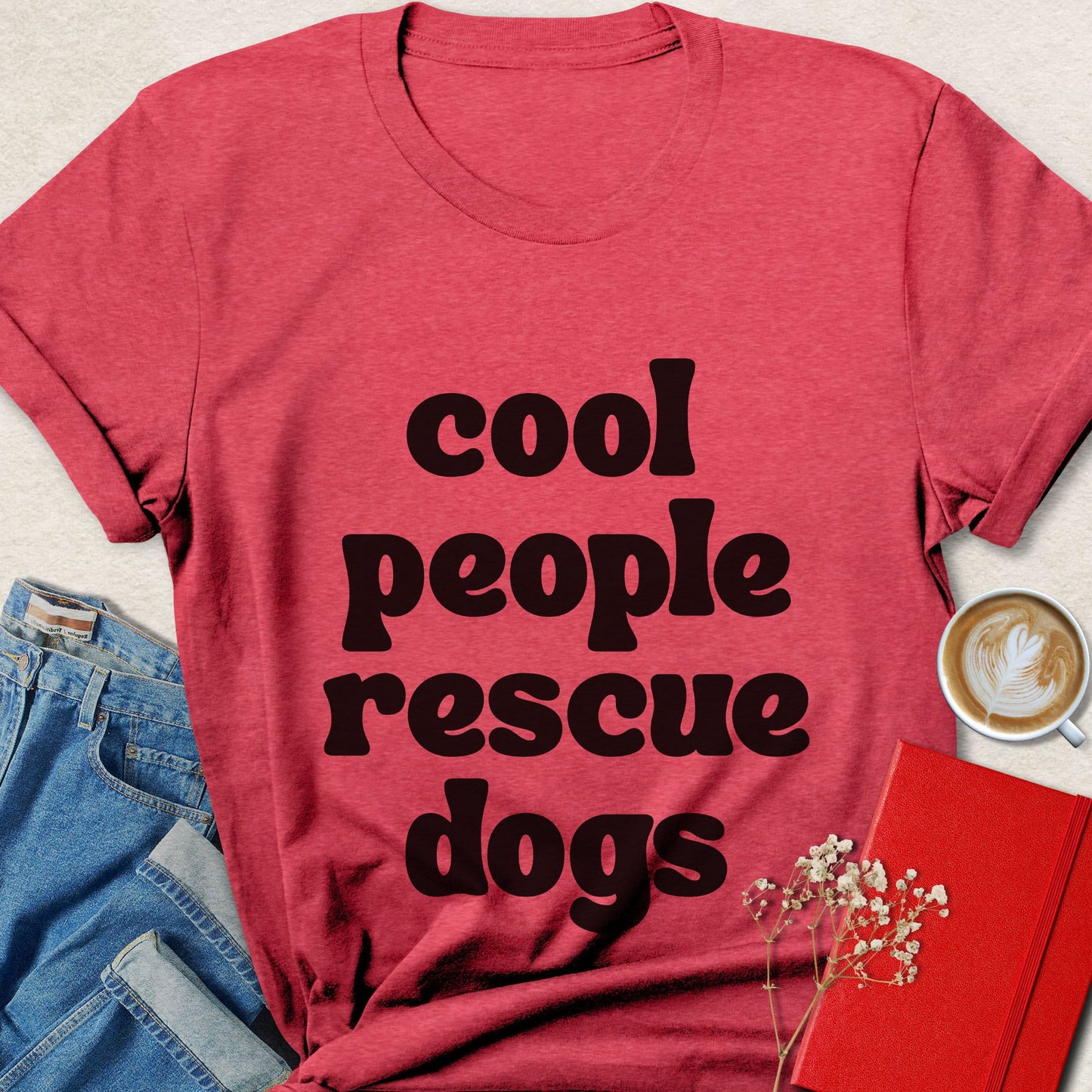 Cool People Rescue Dogs Shirt | Funny Rescue Dog Tee