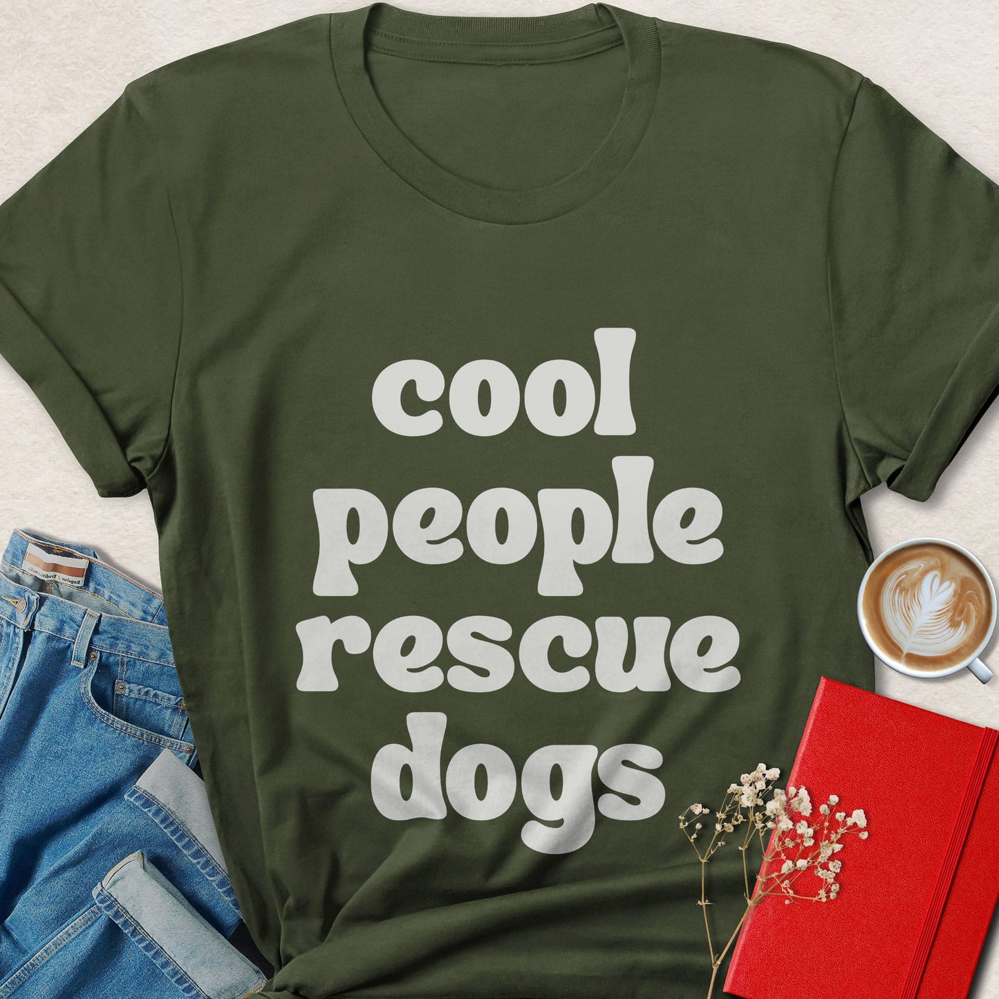 Cool People Rescue Dogs Shirt | Funny Rescue Dog Tee