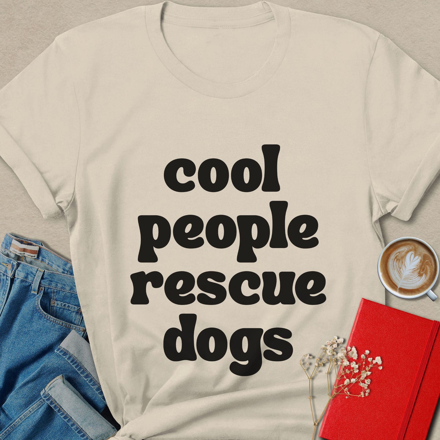 Cool People Rescue Dogs Shirt | Funny Rescue Dog Tee