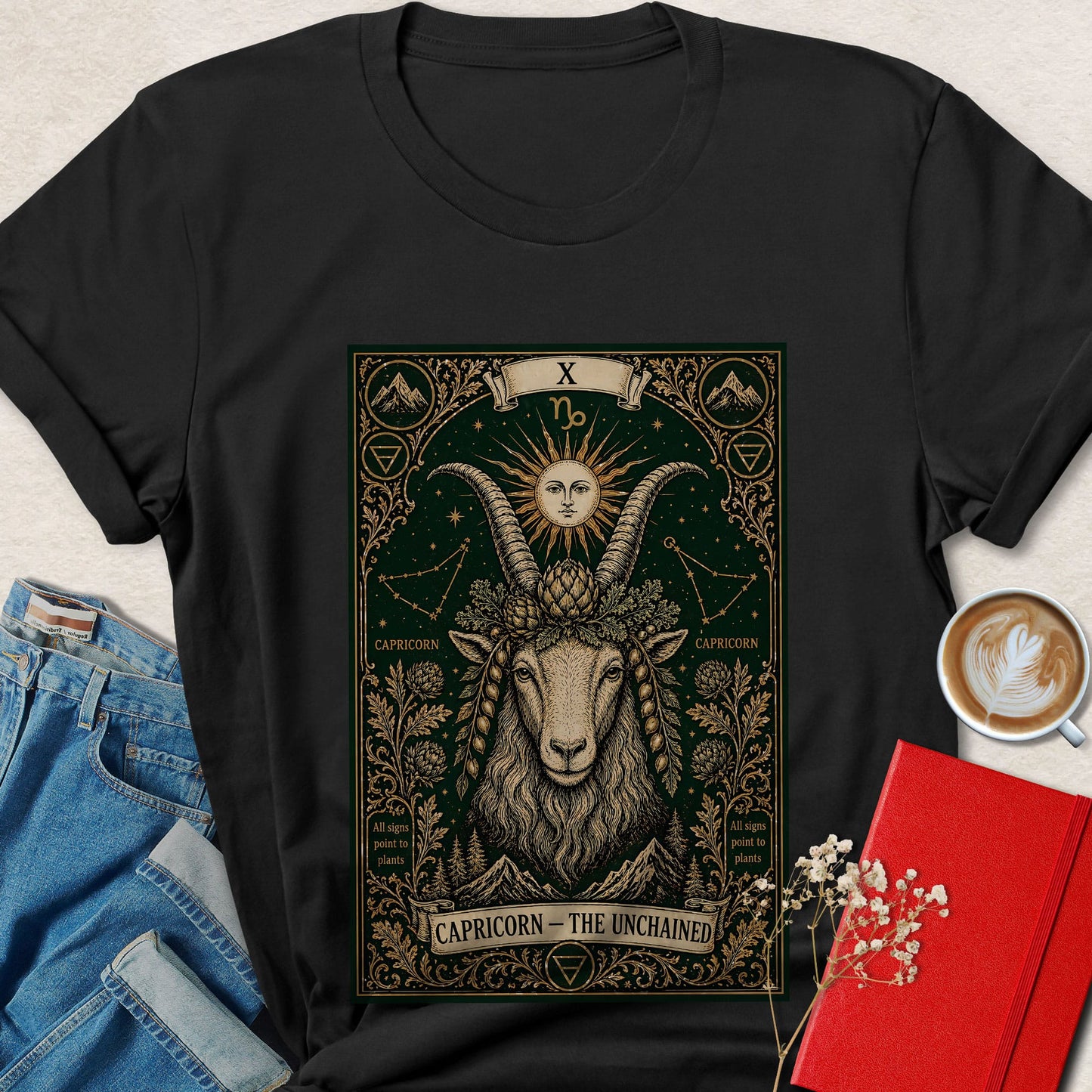 Capricorn Zodiac Vegan Shirt Animal Rights Astrology Tee