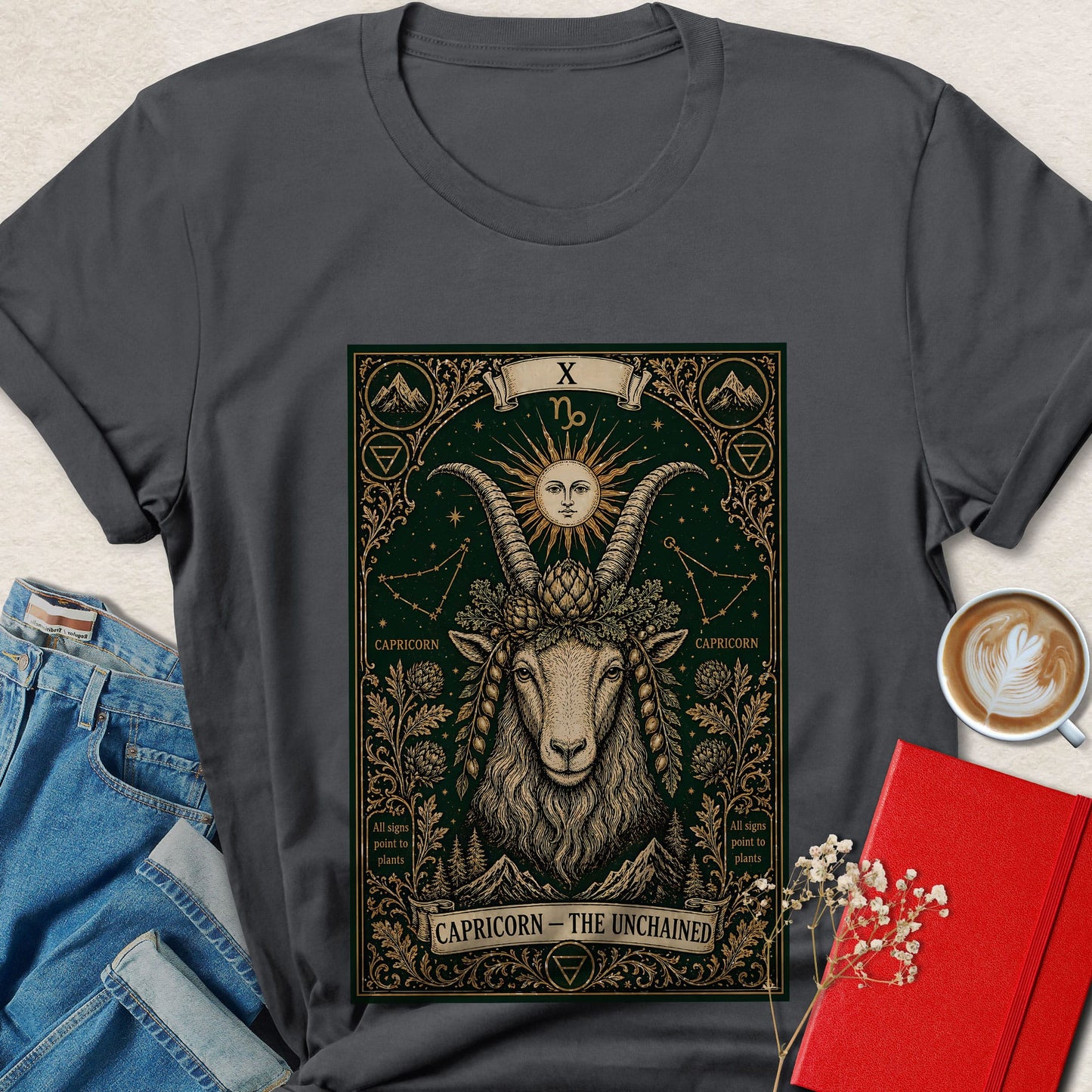 Capricorn Zodiac Vegan Shirt Animal Rights Astrology Tee