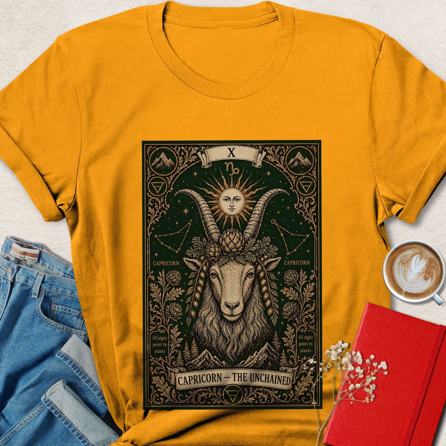 Capricorn Zodiac Vegan Shirt Animal Rights Astrology Tee