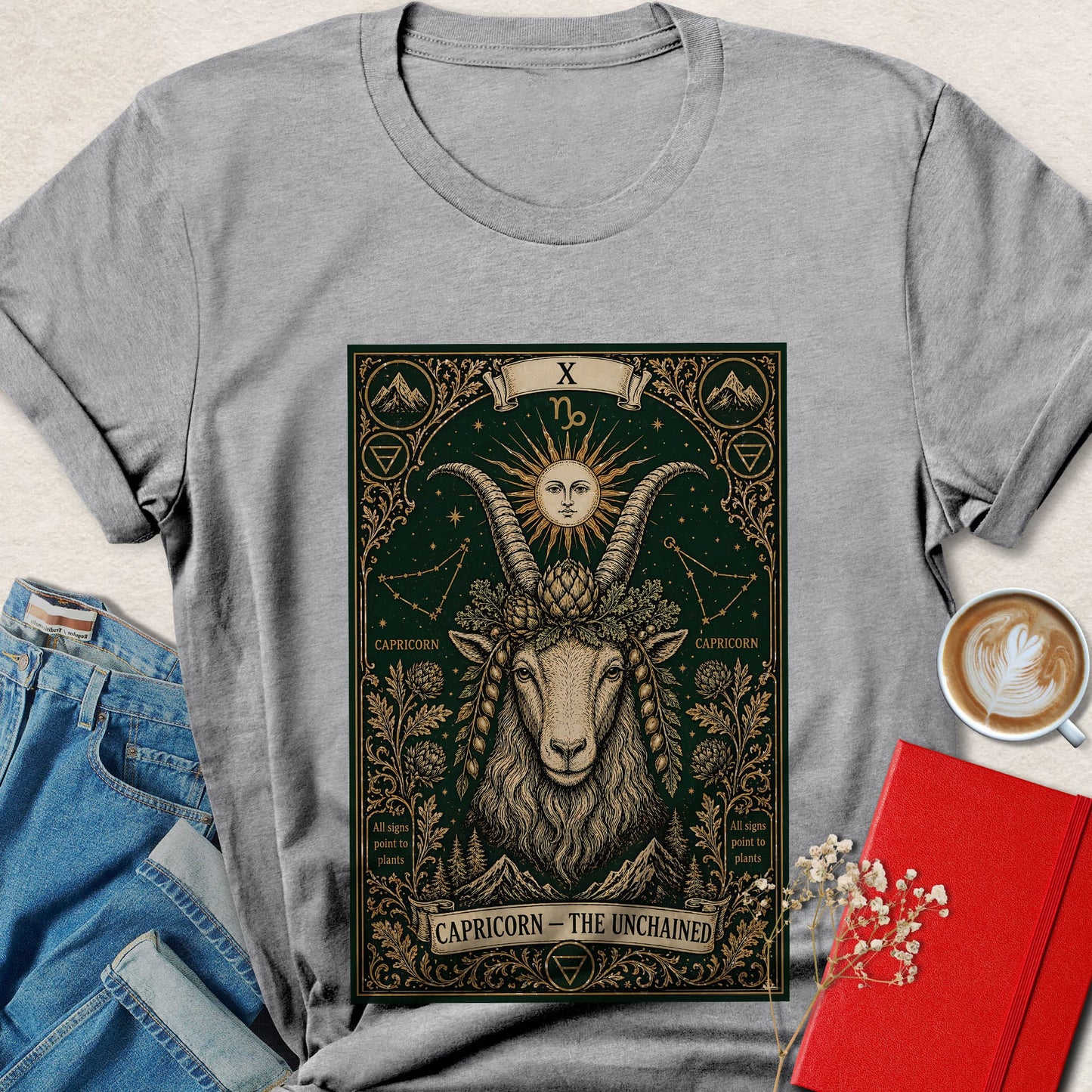 Capricorn Zodiac Vegan Shirt Animal Rights Astrology Tee