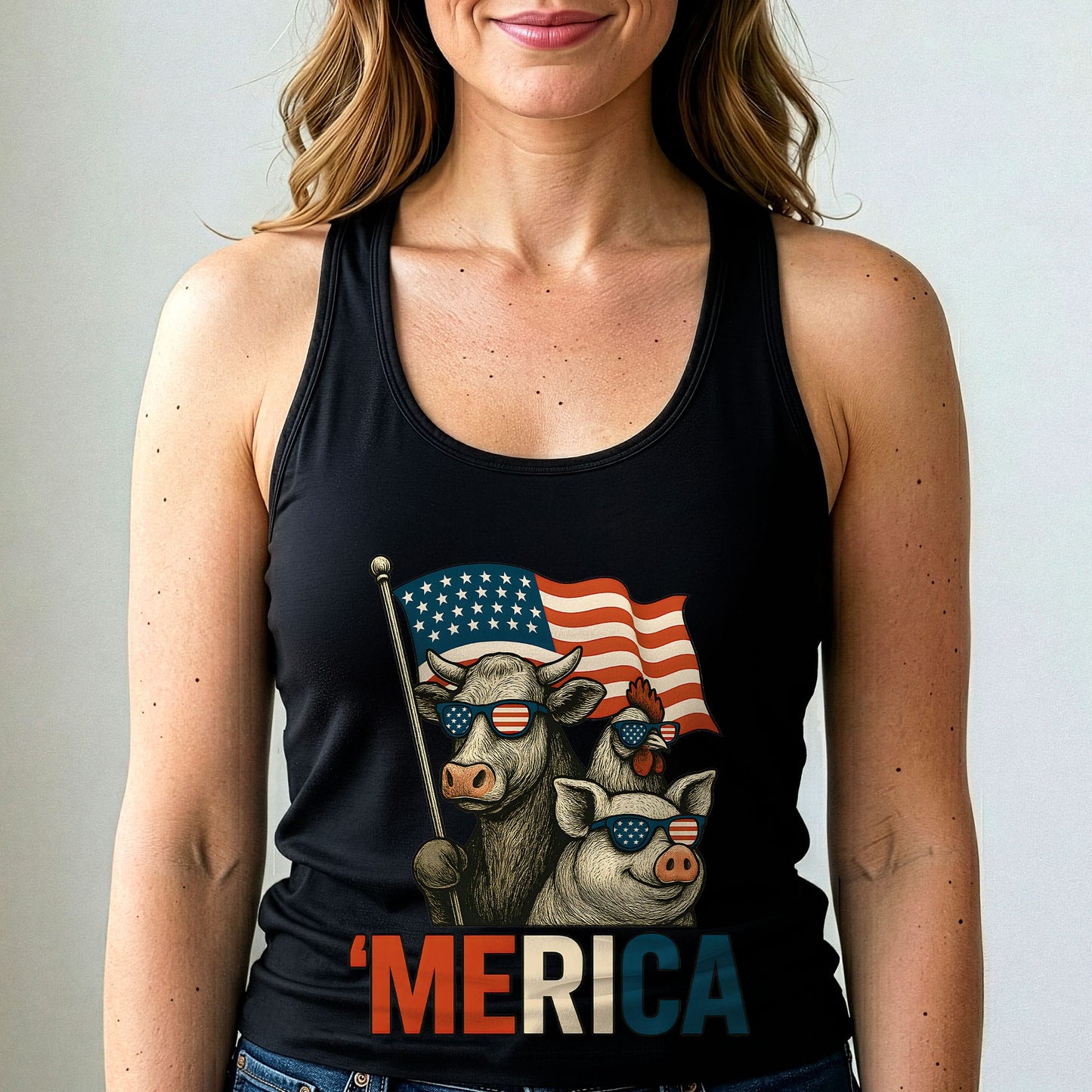 'Merica Vegan Patriotic Tank Top