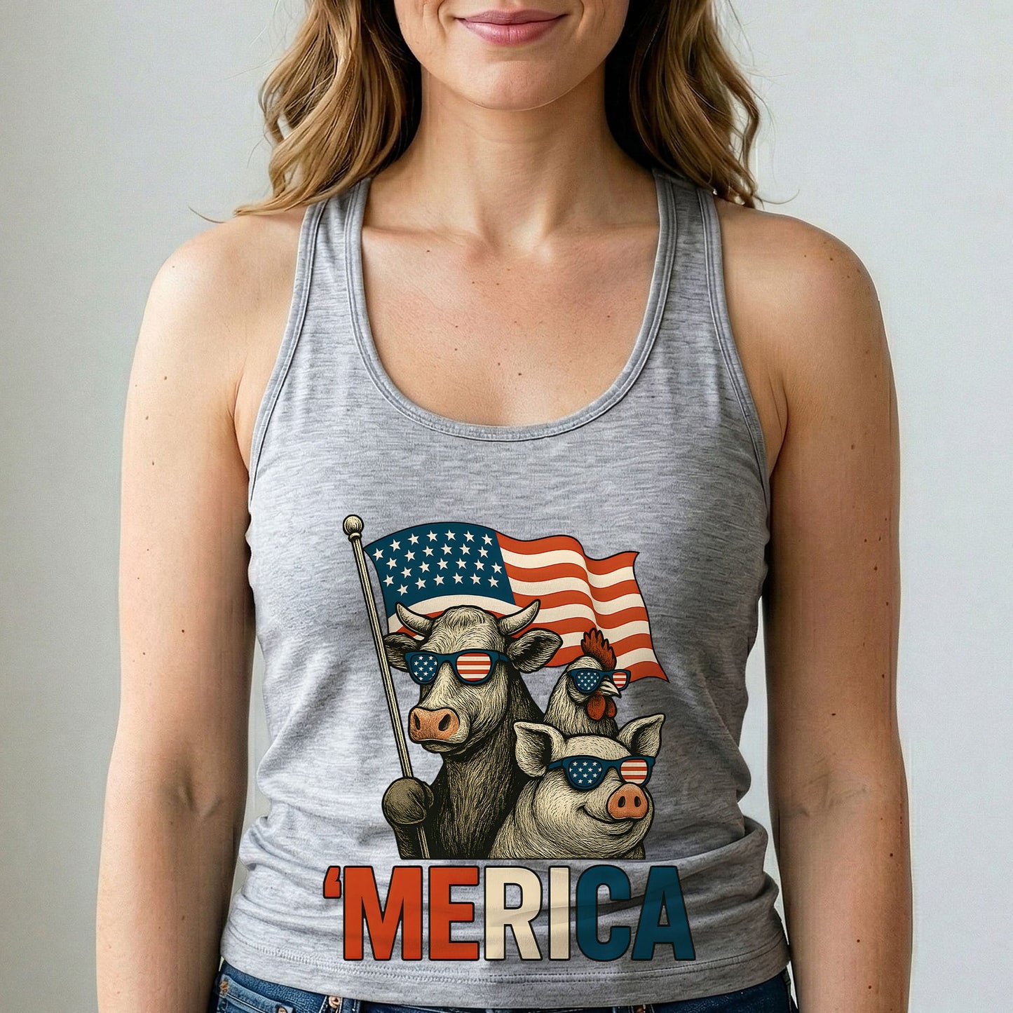 'Merica Vegan Patriotic Tank Top
