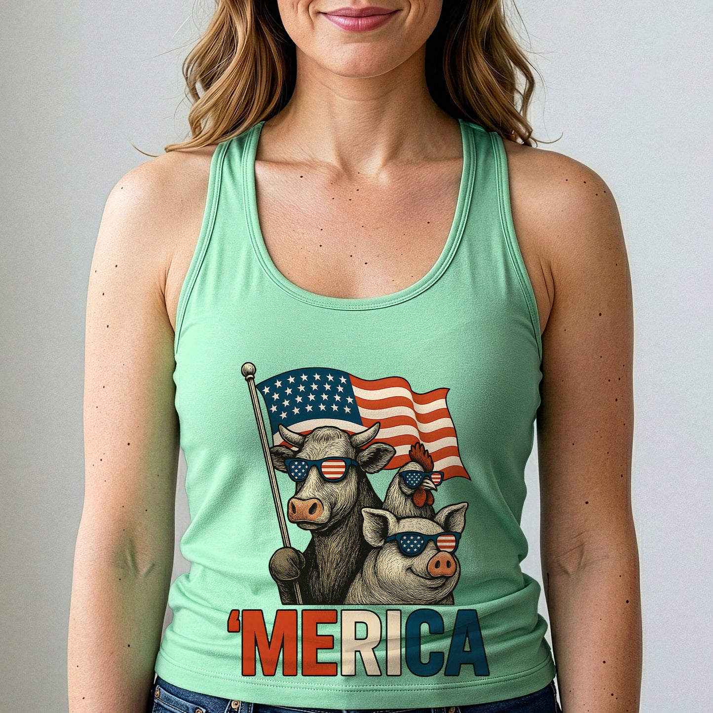 'Merica Vegan Patriotic Tank Top