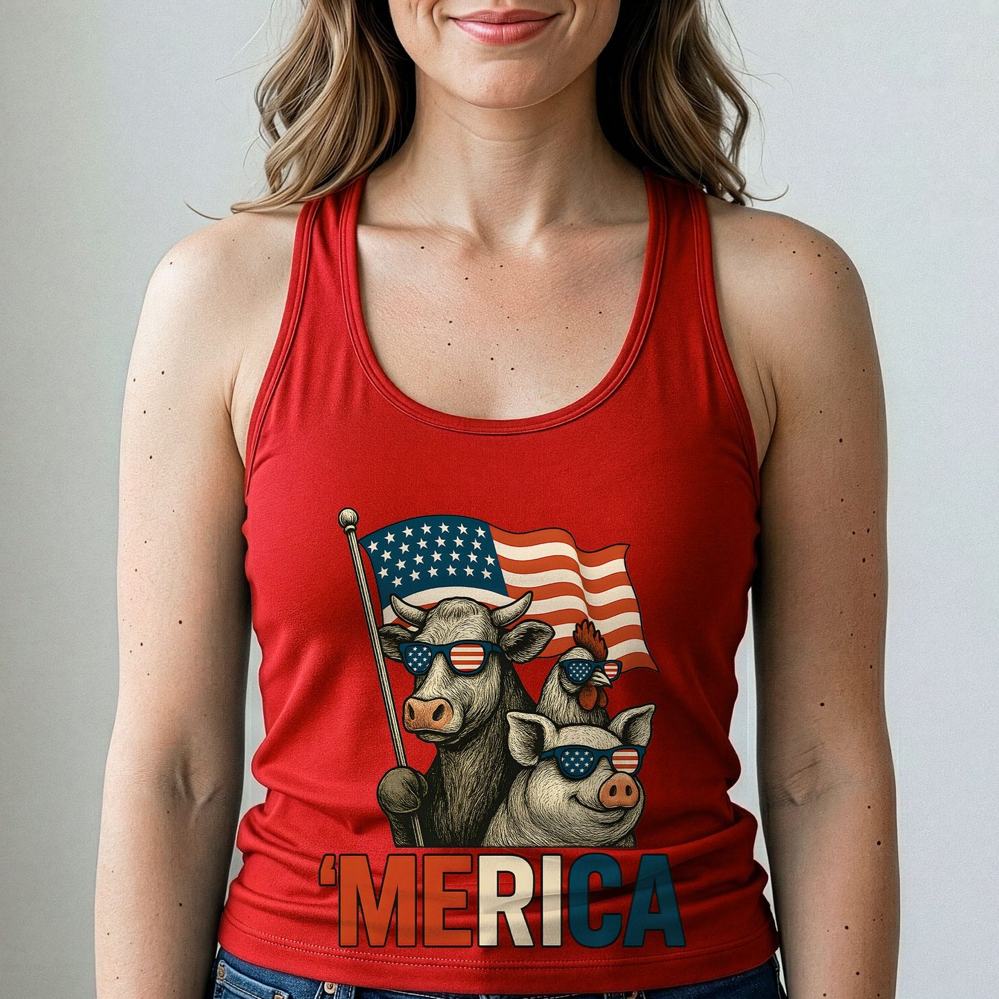 'Merica Vegan Patriotic Tank Top