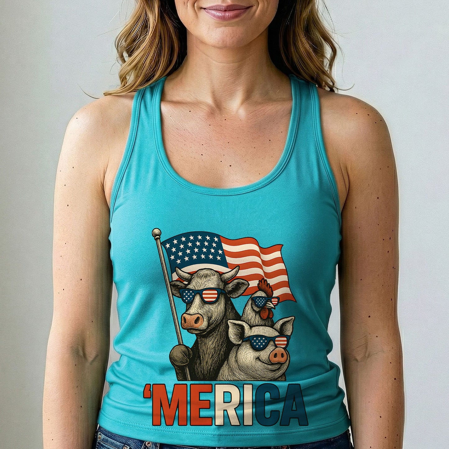 'Merica Vegan Patriotic Tank Top
