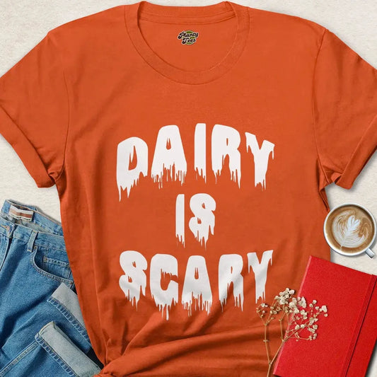 Dairy Is Scary Halloween Vegan T-Shirt