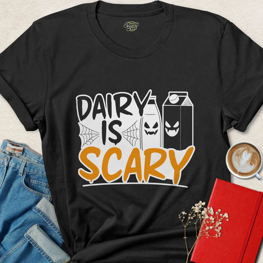 Dairy Is Scary Halloween Vegan T-Shirt
