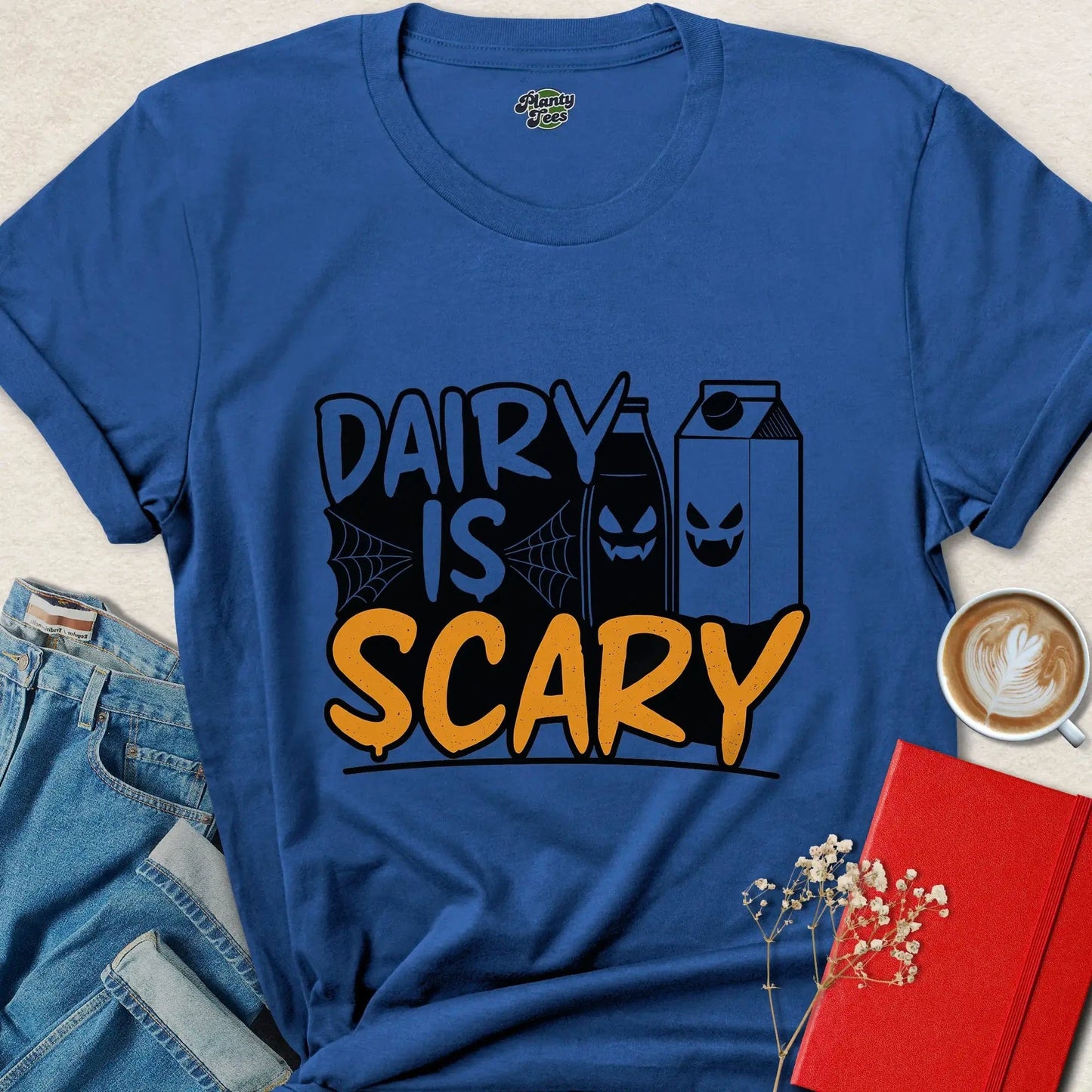 Dairy Is Scary Halloween Vegan T-Shirt