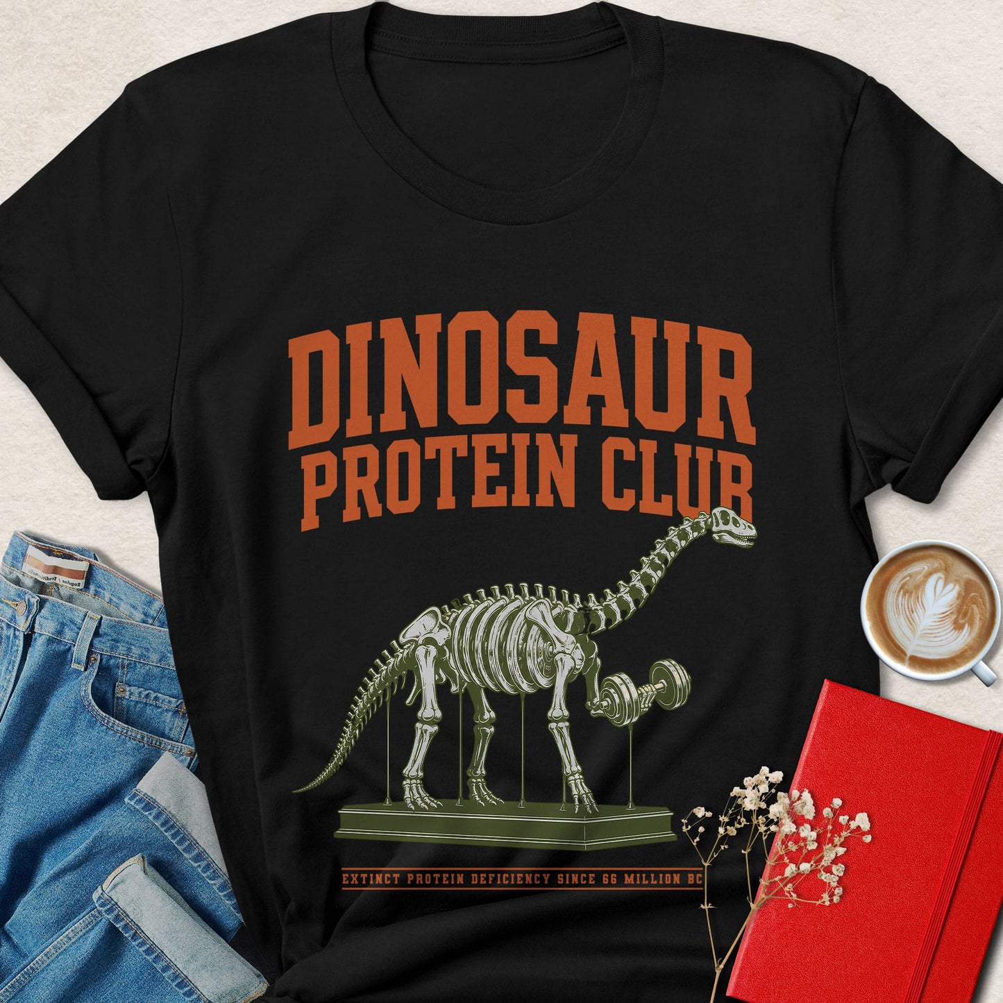 Dinosaur Protein Club Varsity T-shirt
